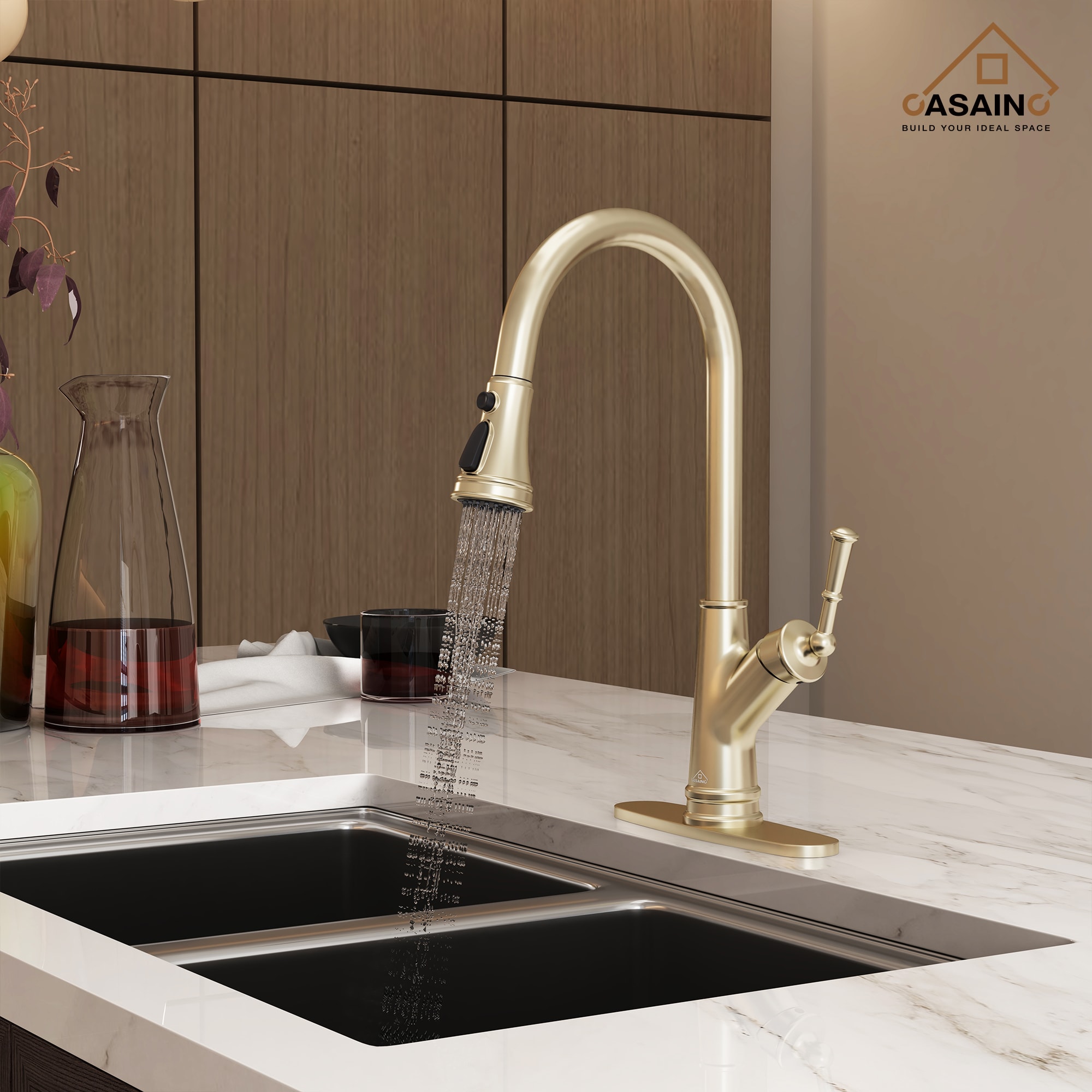 CASAINC CA-D4185-BG Kitchen-Faucets - View #3