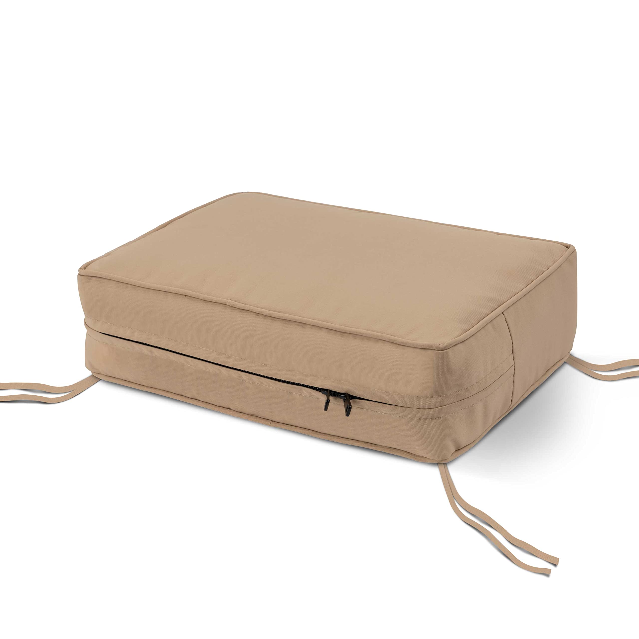 Covers & All Square Cushion Cover with Insert Weather UV Resistant Water Repellent Patio Indoor Outdoor Chairs Seats Slipcovers