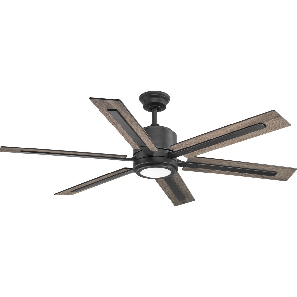  P2586-7130K Glandon 60-in Integrated LED Gilded Iron with Toasted Oak/Driftwood Blades Ceiling Fan With Light - Remote Included ( 6 -Blade )
