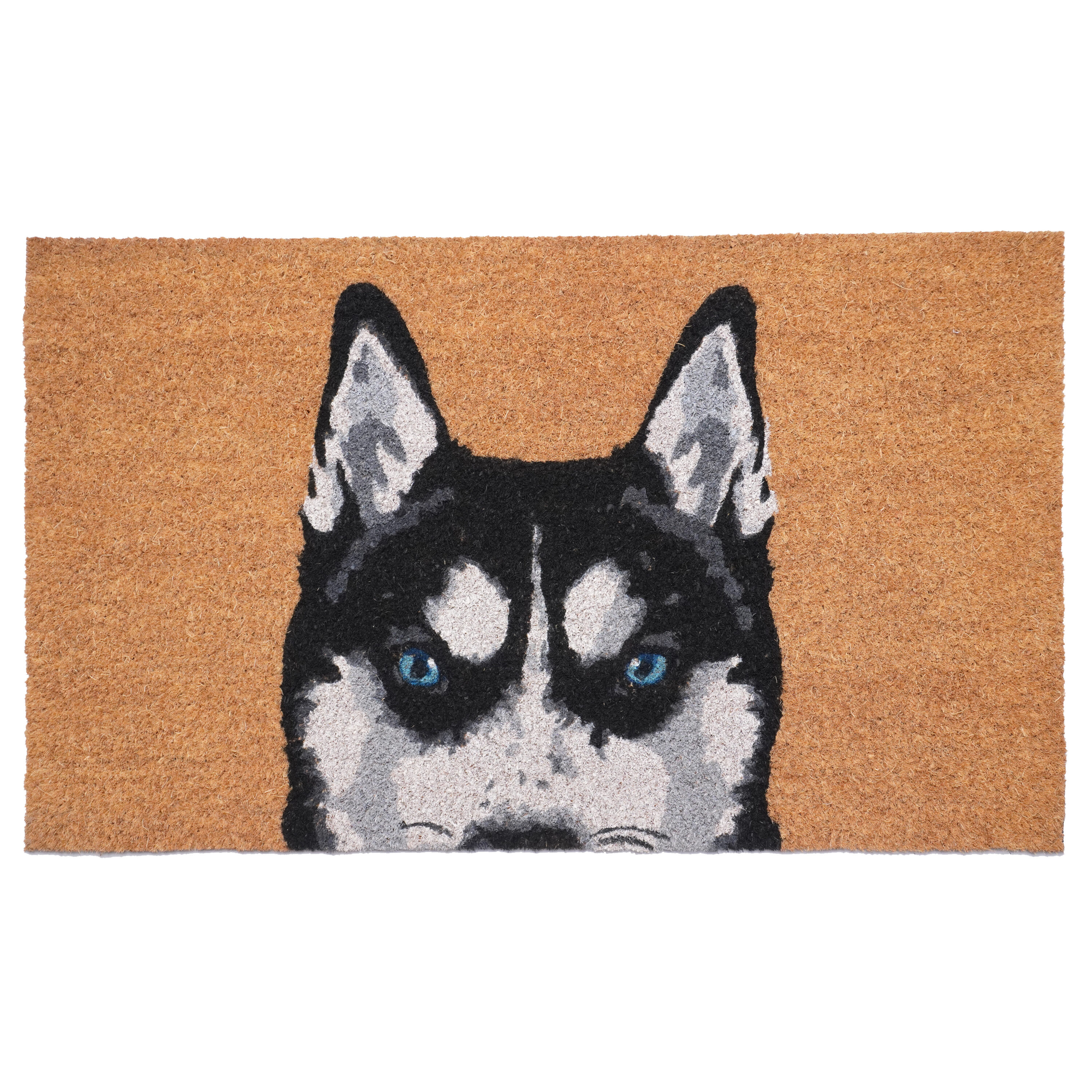 Callowaymills 109552436 2-ft x 3-ft Natural, Black Coir/Vinyl Rectangular Indoor or outdoor Decorative Welcome Door mat