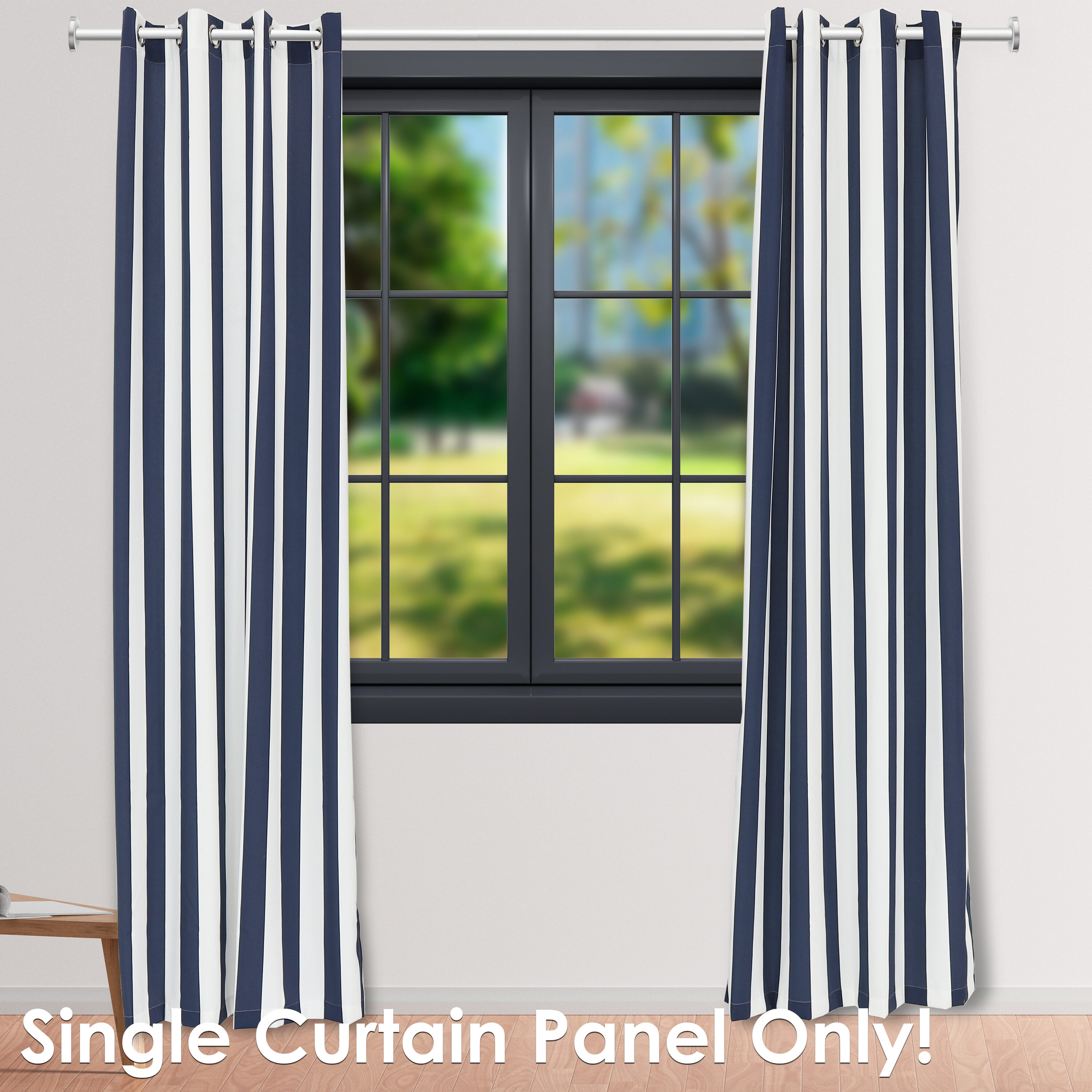 Sunnydaze Decor 107-in Blue Light Filtering Grommet Single Curtain 