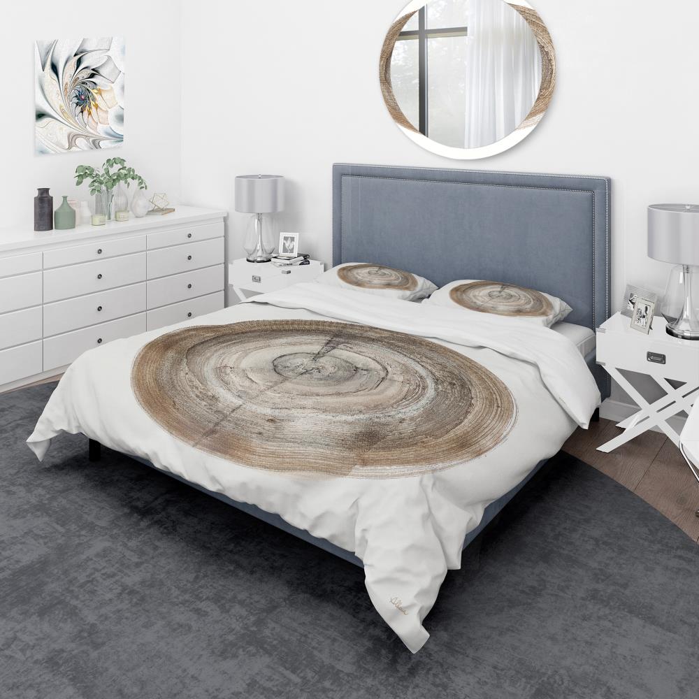 Designart BED30424-T 3 -Piece Beige Twin Duvet cover Set