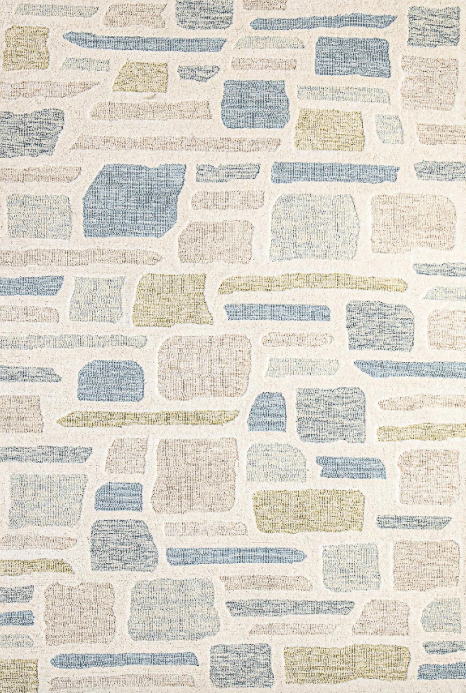 Bashian 649652322032 Verona 5 x 8 (ft) Wool Multi Rectangular Indoor Geometric Area rug