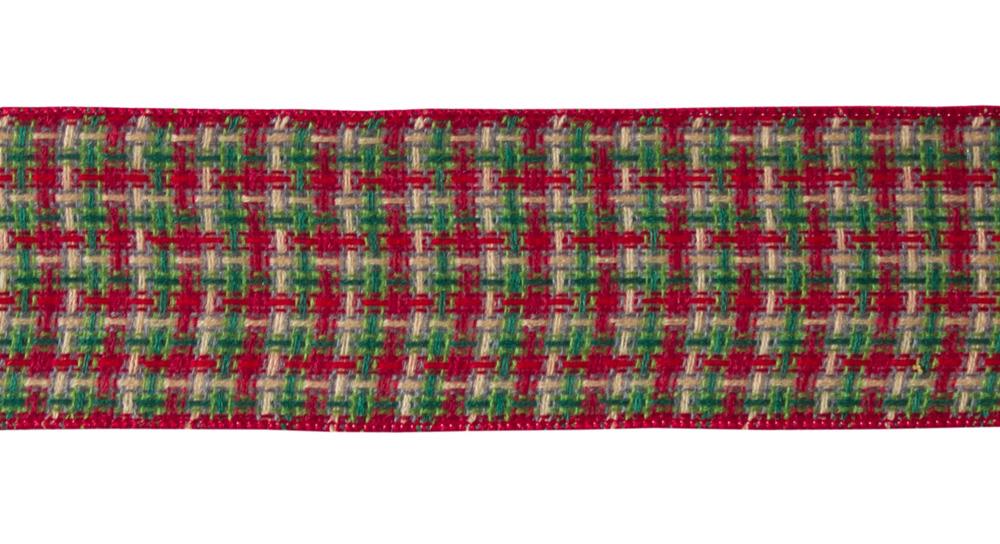 Melrose International 77476DS 2-Pack 30-ft L x 2.5-in W Red, Green and Beige Ribbon