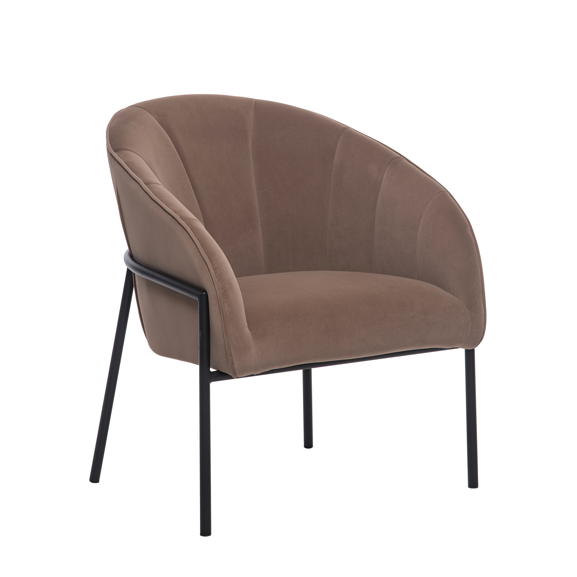 CASAINC WF-EA-004 CAMEL Modern Grey Velvet Accent Chair