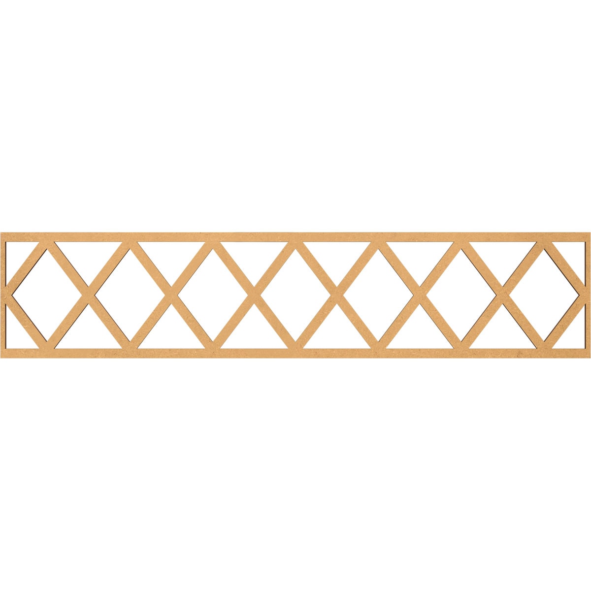 Ekena Millwork MLDA10X46WOLMF Wolford Fretwork Flat Trim 10-in x 3.9-ft Brown Unfinished 2157794 Pierced Wall Panel Moulding