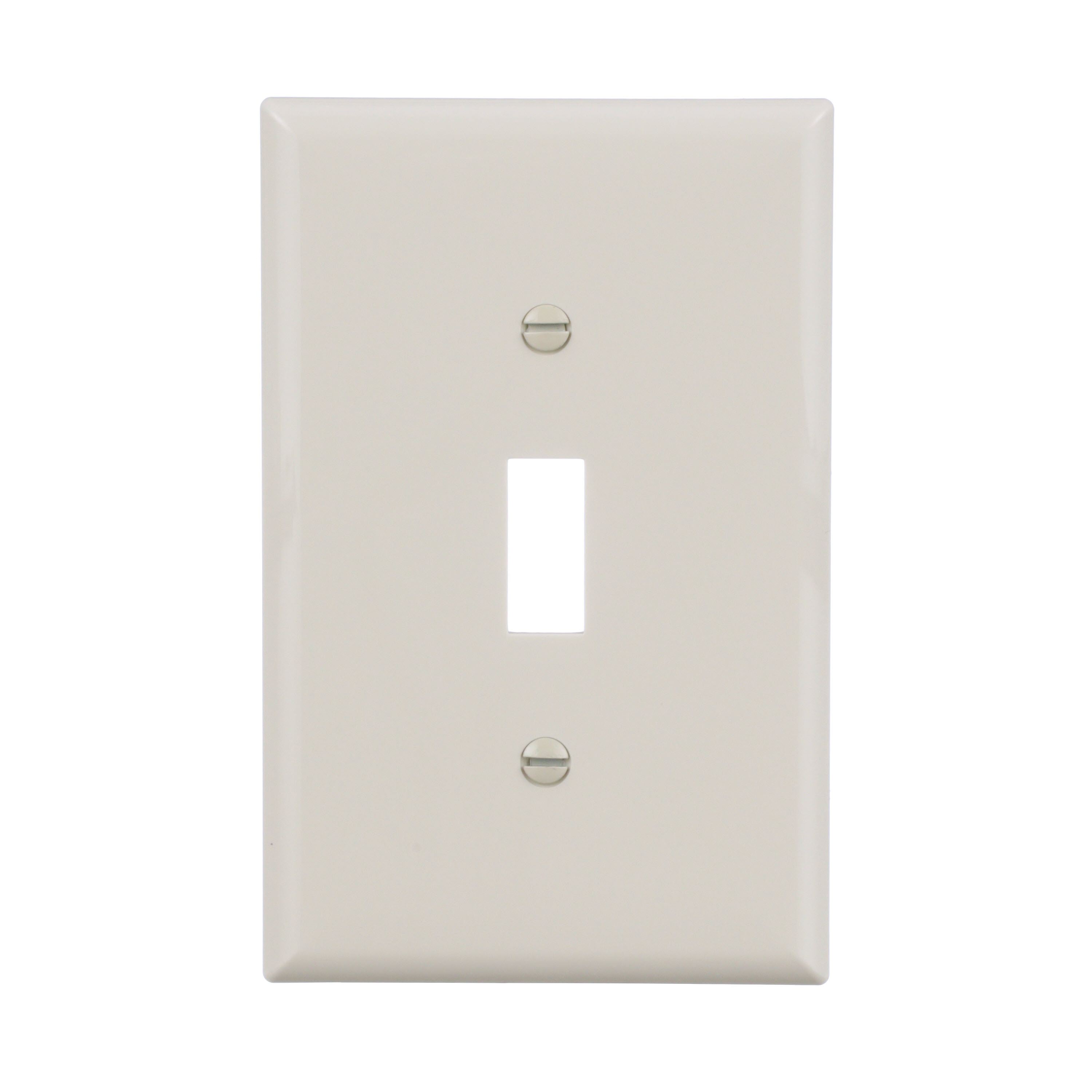 Eaton 1-Gang Midsize Toggle Wall Plate, Light Almond in the Wall Plates  department at