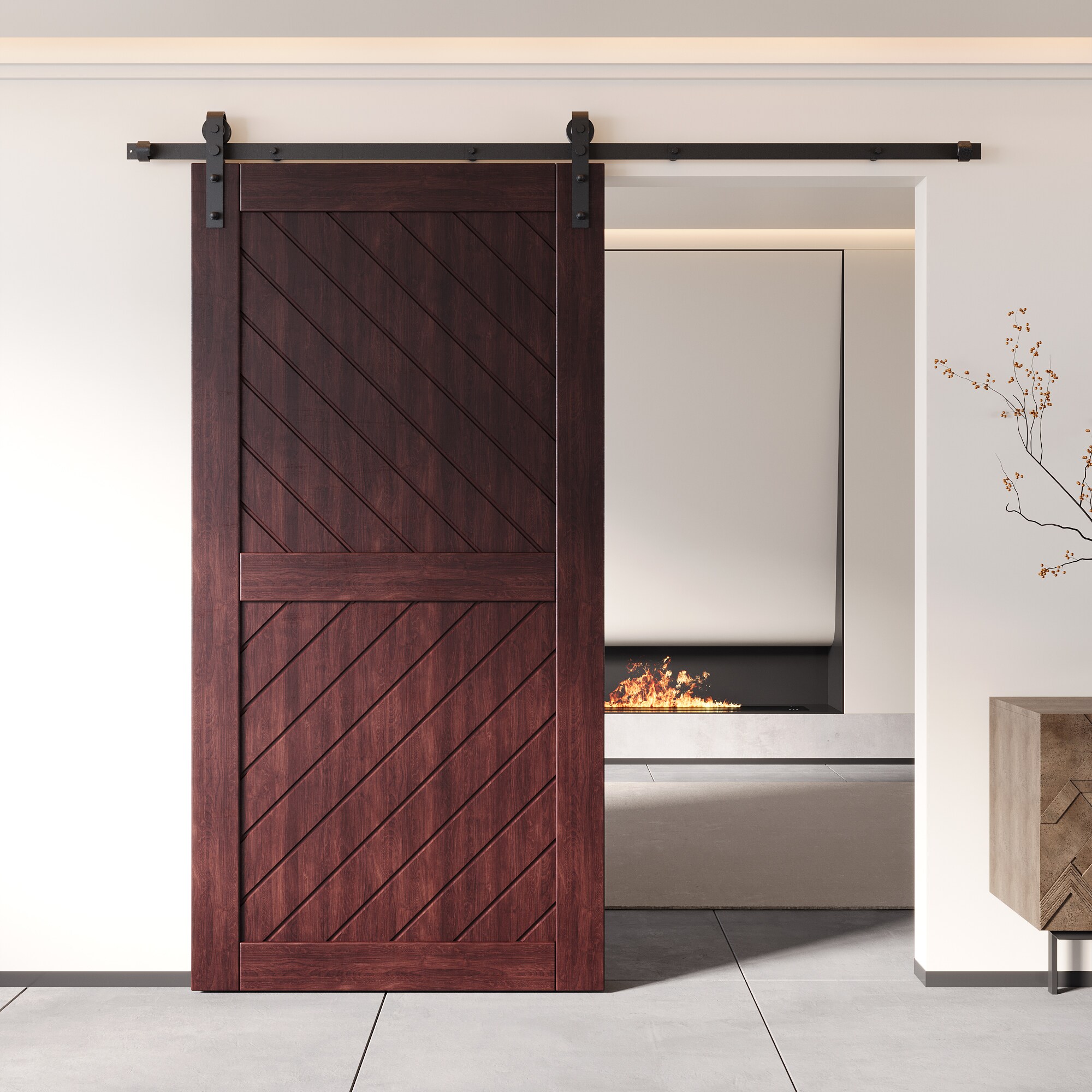 HOMACER XT4-3280-RD Barn-Doors - View #8