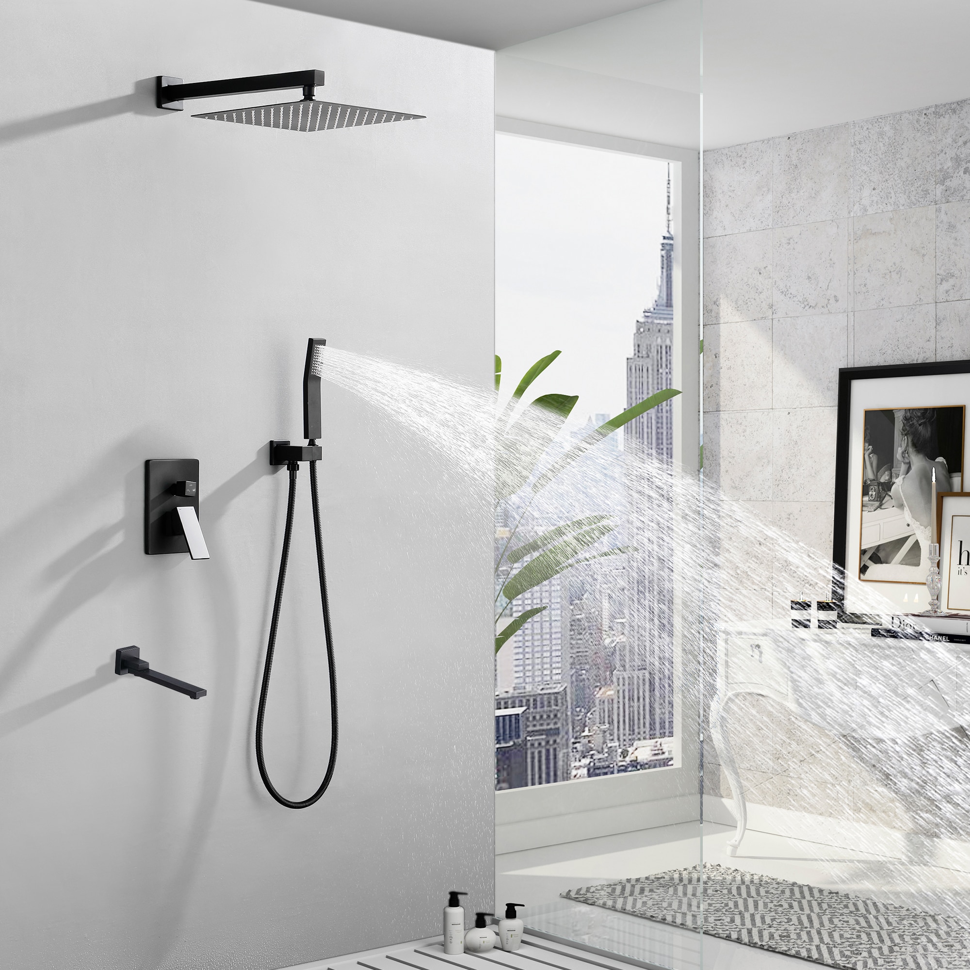 WELLFOR WA6001MB Showerhead-Bar-Panels - View #2