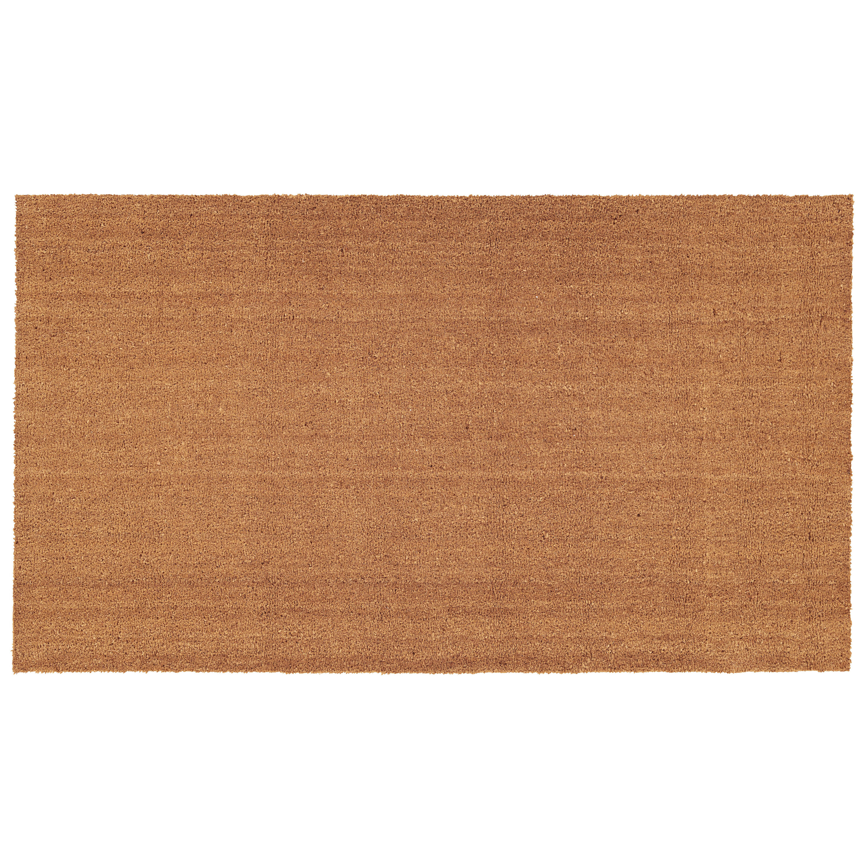 Natural Coir and Vinyl Rectangular Outdoor Doormat, 18" x 30"