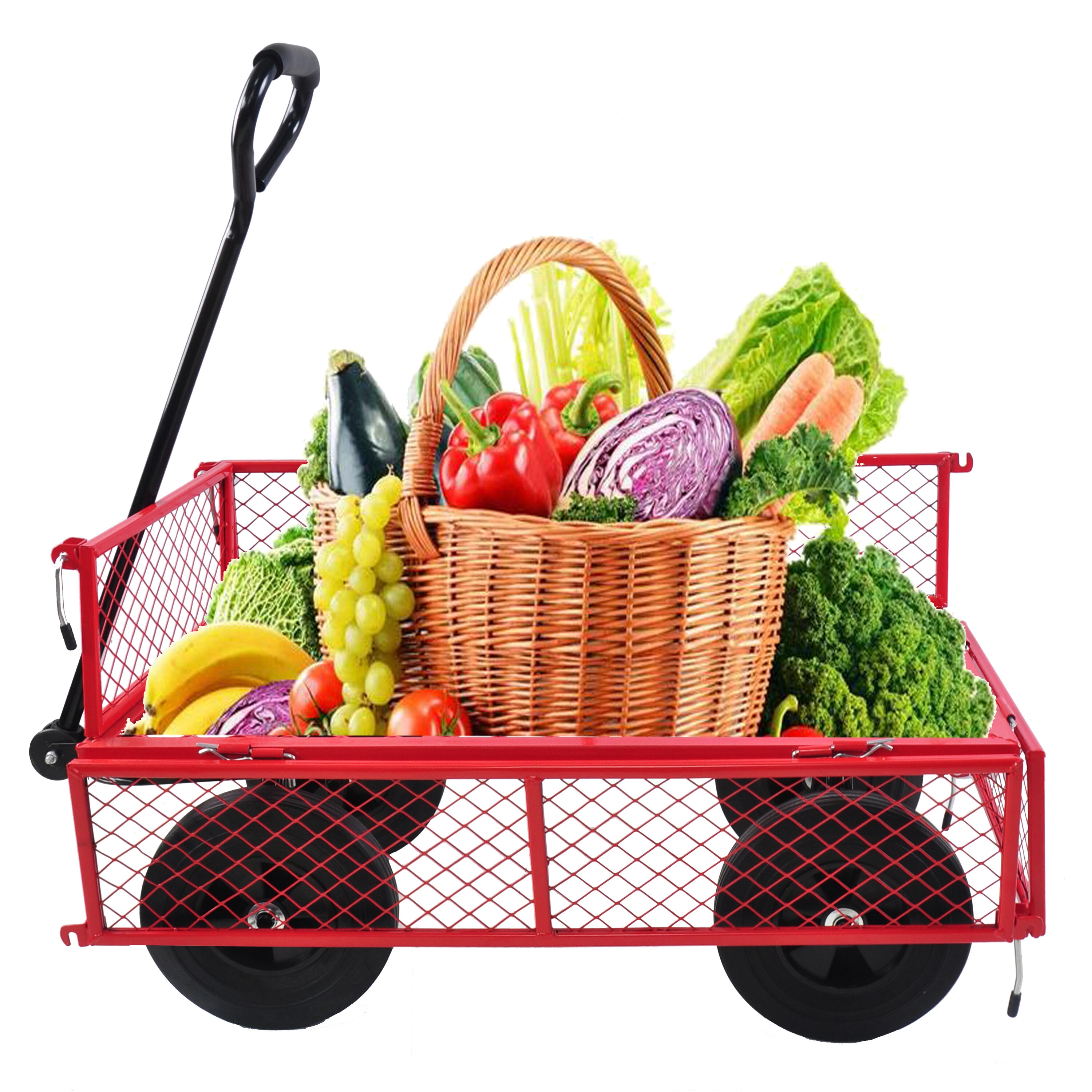 AHIOU HOME ZAAHG-48023C Carolyn 3.53-cu ft Steel Folding Yard Cart