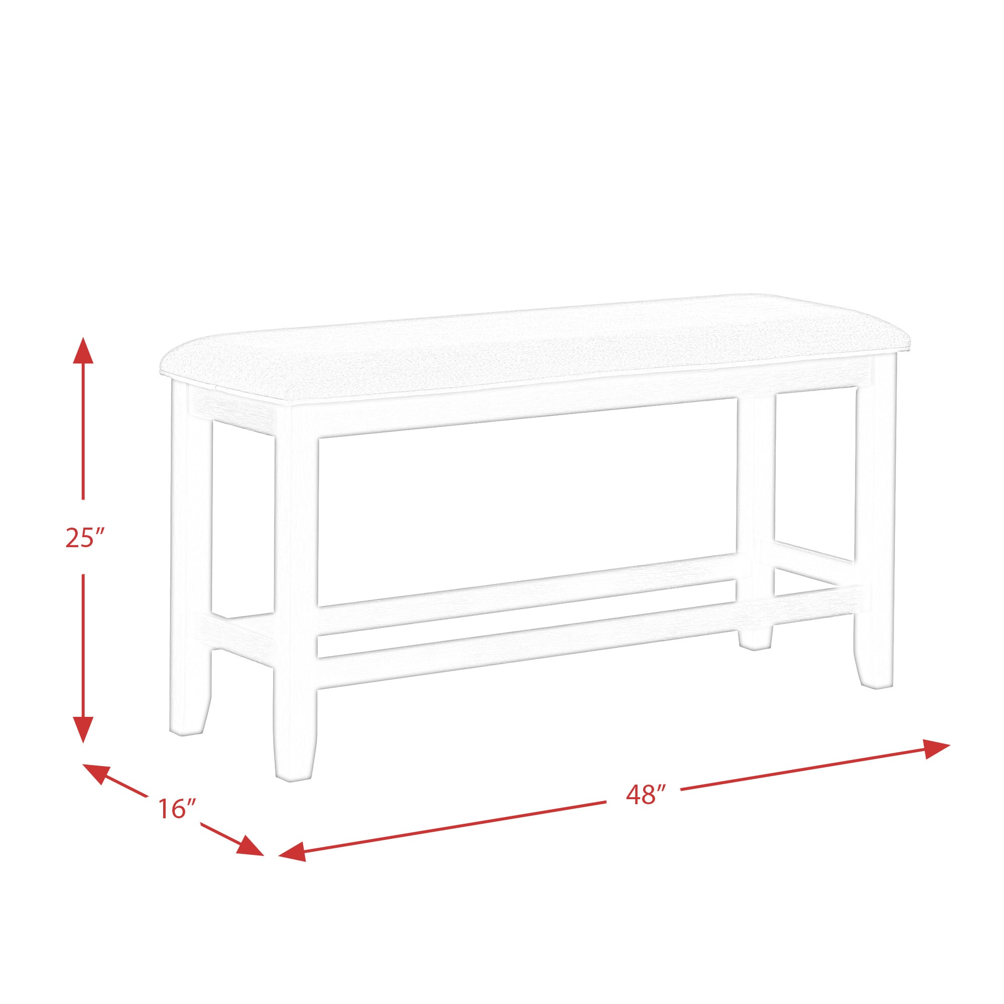 Rustic Brown and White Counter Height Dining Set with Bench