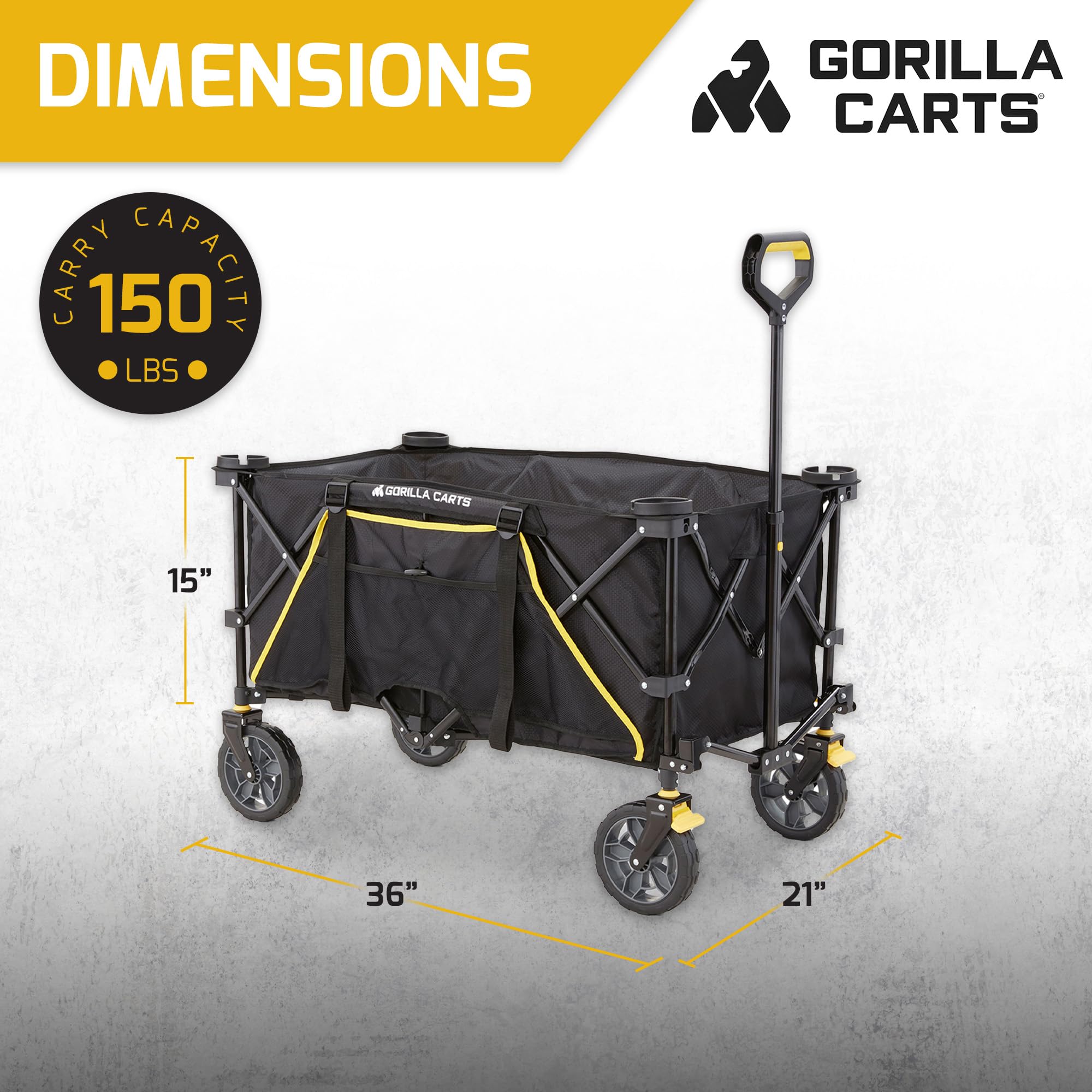 Gorilla Carts GCSW-7P Yard-Carts - View #2
