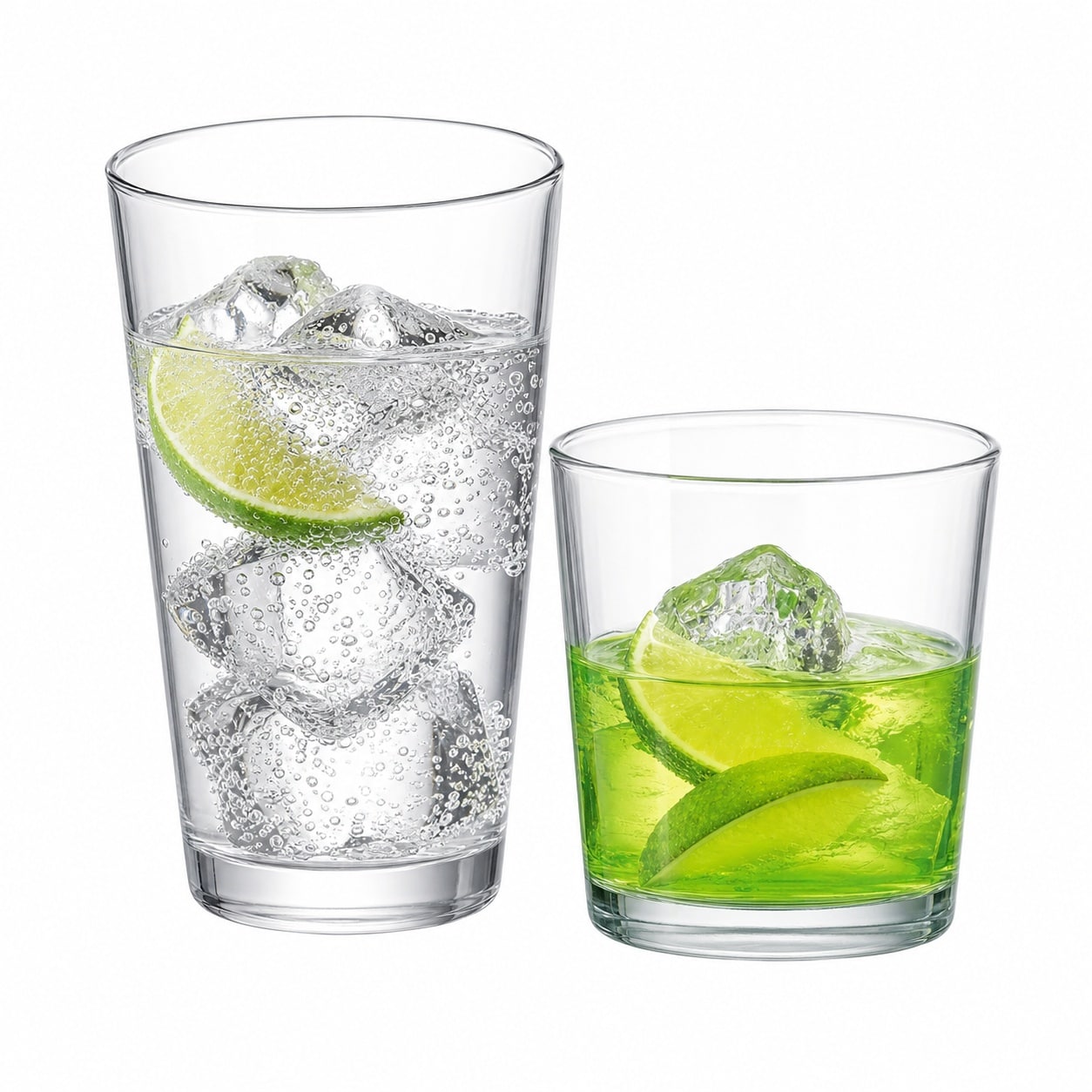 Baginizer 12 Piece Drinking Glass Set Two Sizes Classic Versatile Dishwasher Safe BPA Free