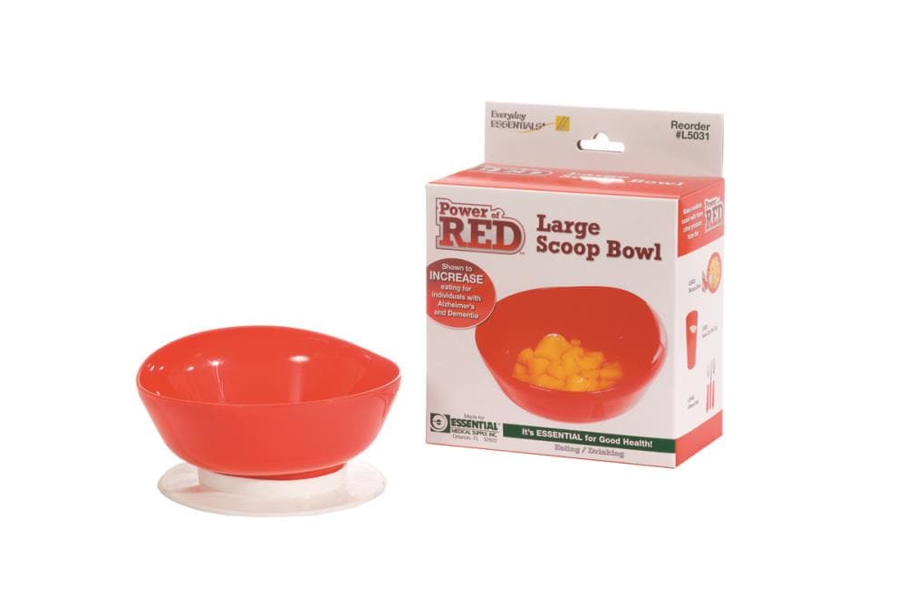 Essential Medical Supply L5031 Power of Red Large Scoop Bowl