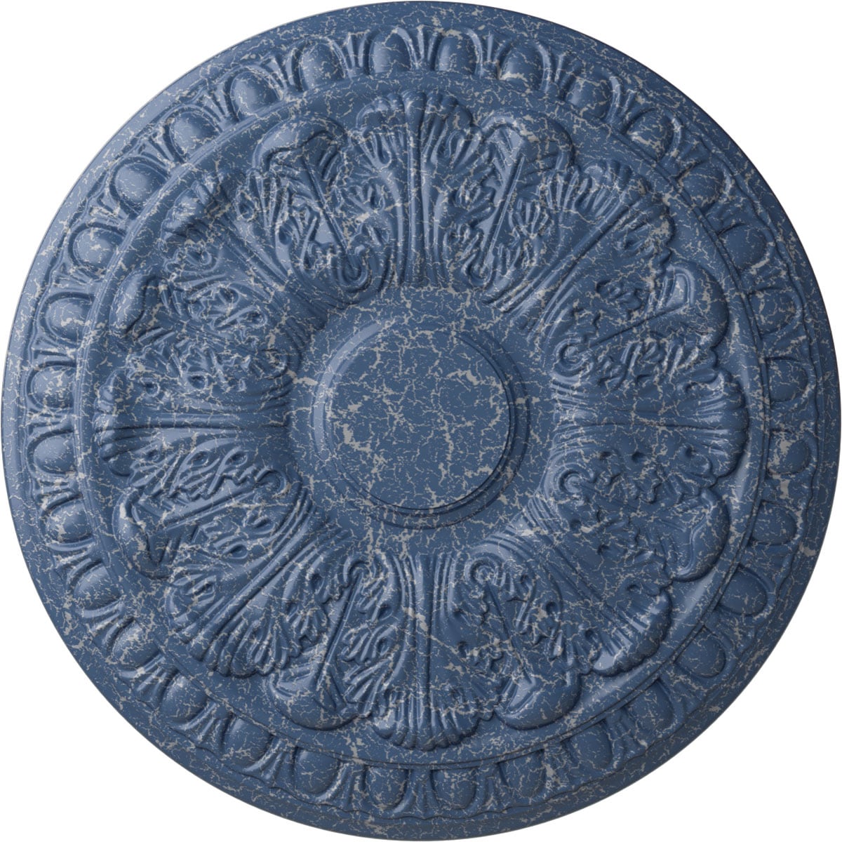 Ekena Millwork CM15CNAMC Colton 15.75-in W x 15.75-in L Painted Americana Crackle Polyurethane Whole Ceiling Medallion