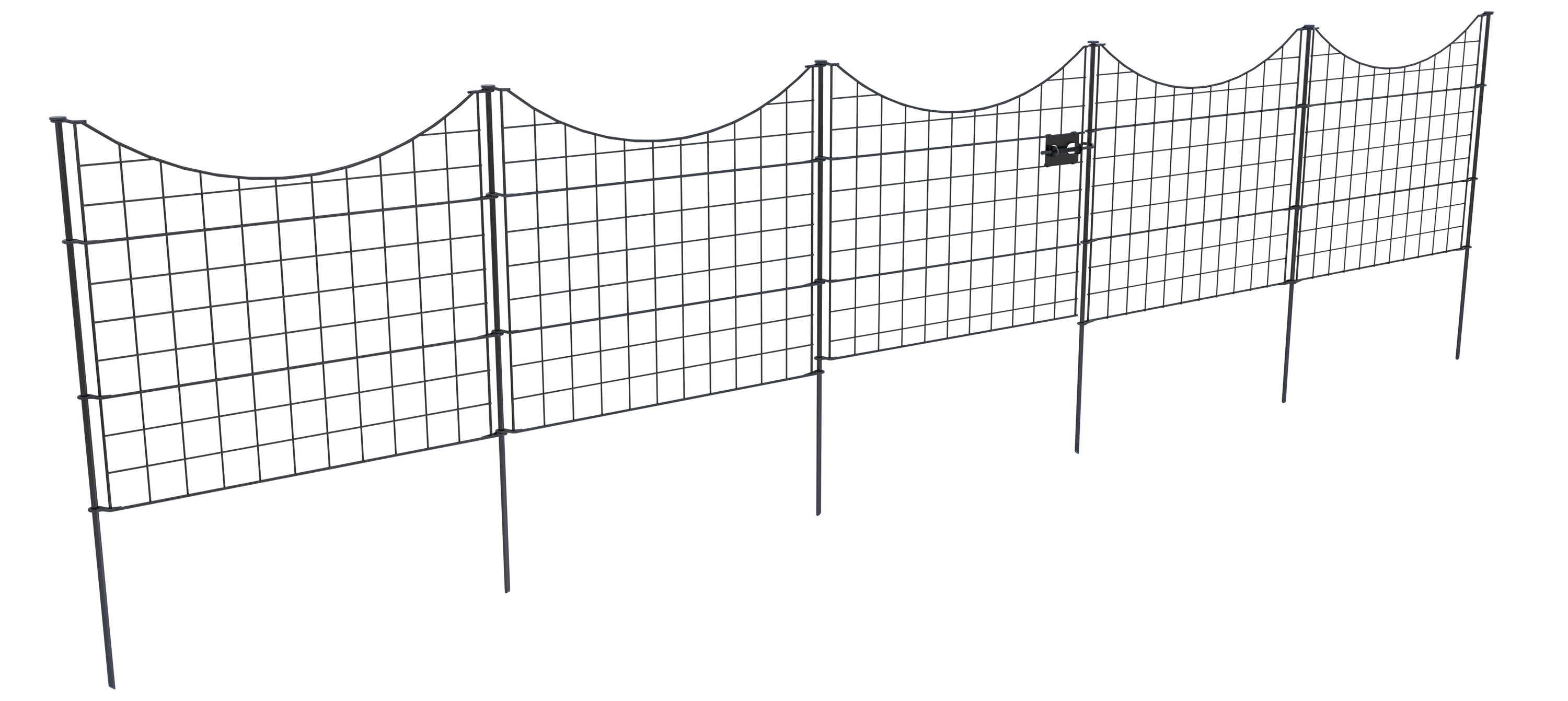  Zippity Outdoor Products WF29001 25 in H No Dig Decorative  Metal Pet Easy Install Dog Fence For Yard, Wire Garden Border, (5 Panels,  Black) : Clothing, Shoes & Jewelry