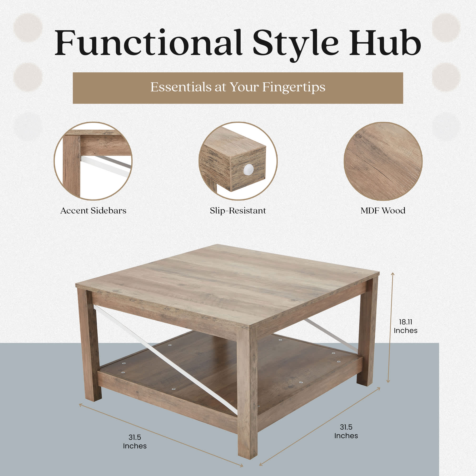 JOMEED 324859 Coffee-Tables - View #3