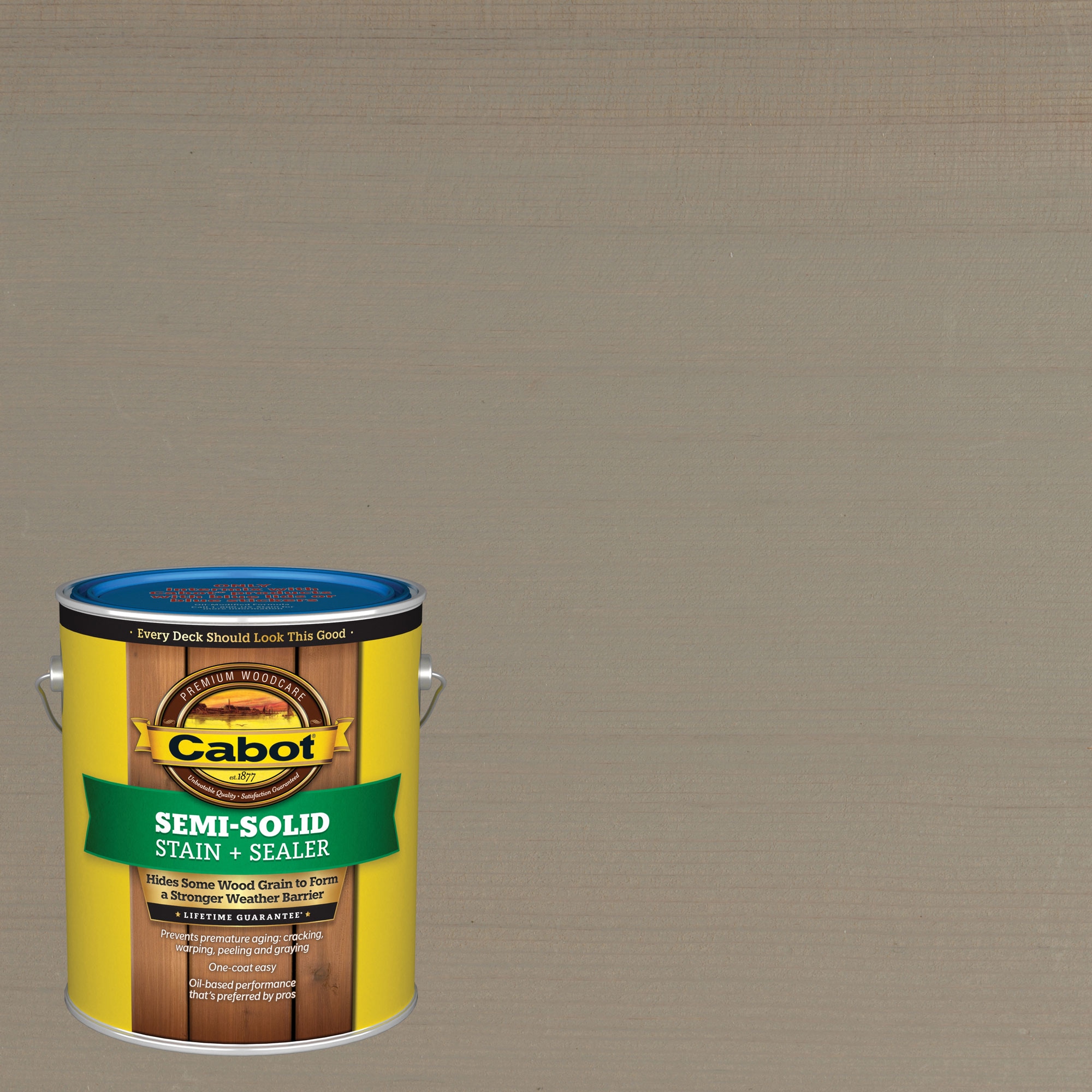 Cabot PEWTER GRAY-379511 Pewter Gray Semi-solid Exterior Wood Stain and Sealer in One ( 1-gallon )