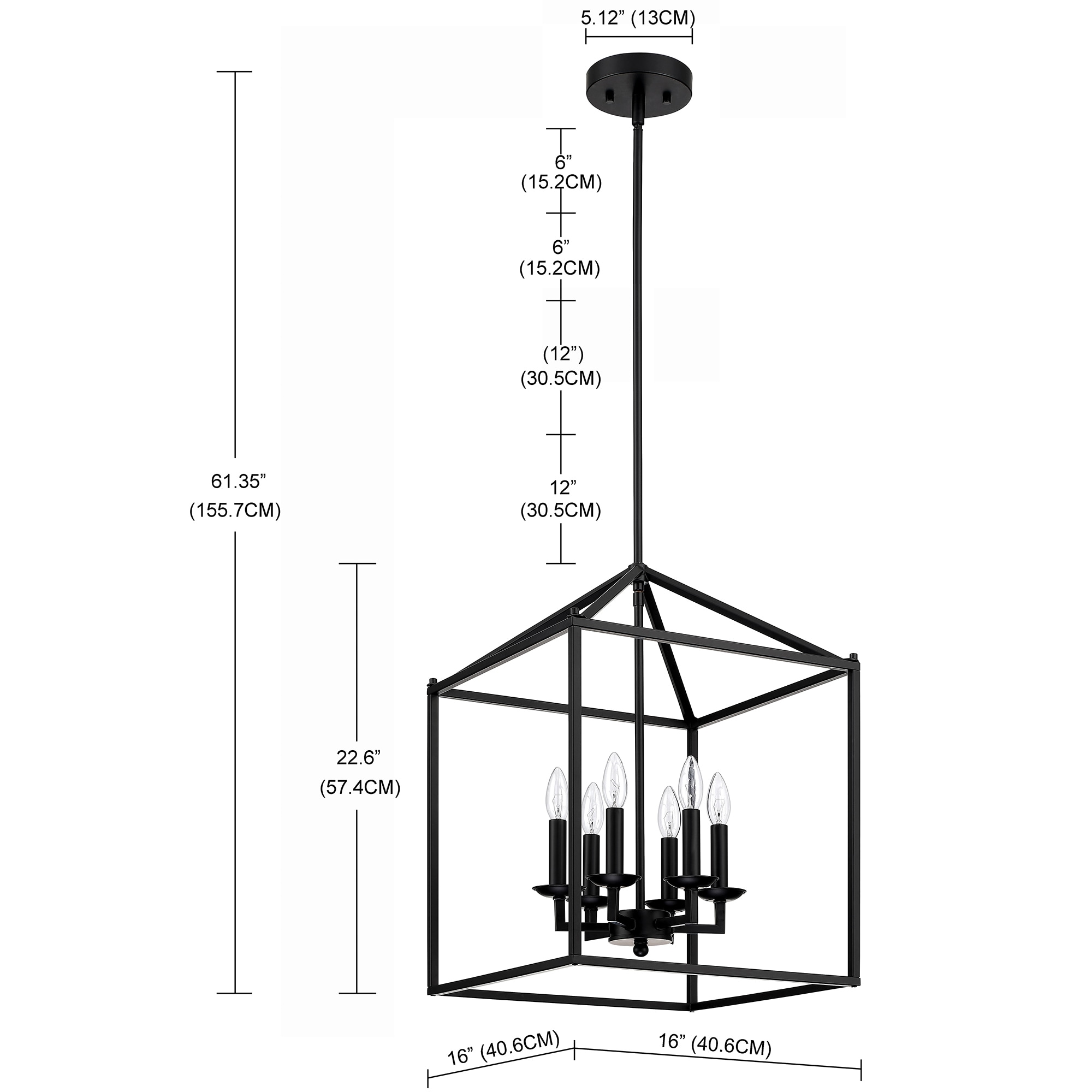 FAYMART LIGHTING FL50486-BK Pendant-Lights - View #2