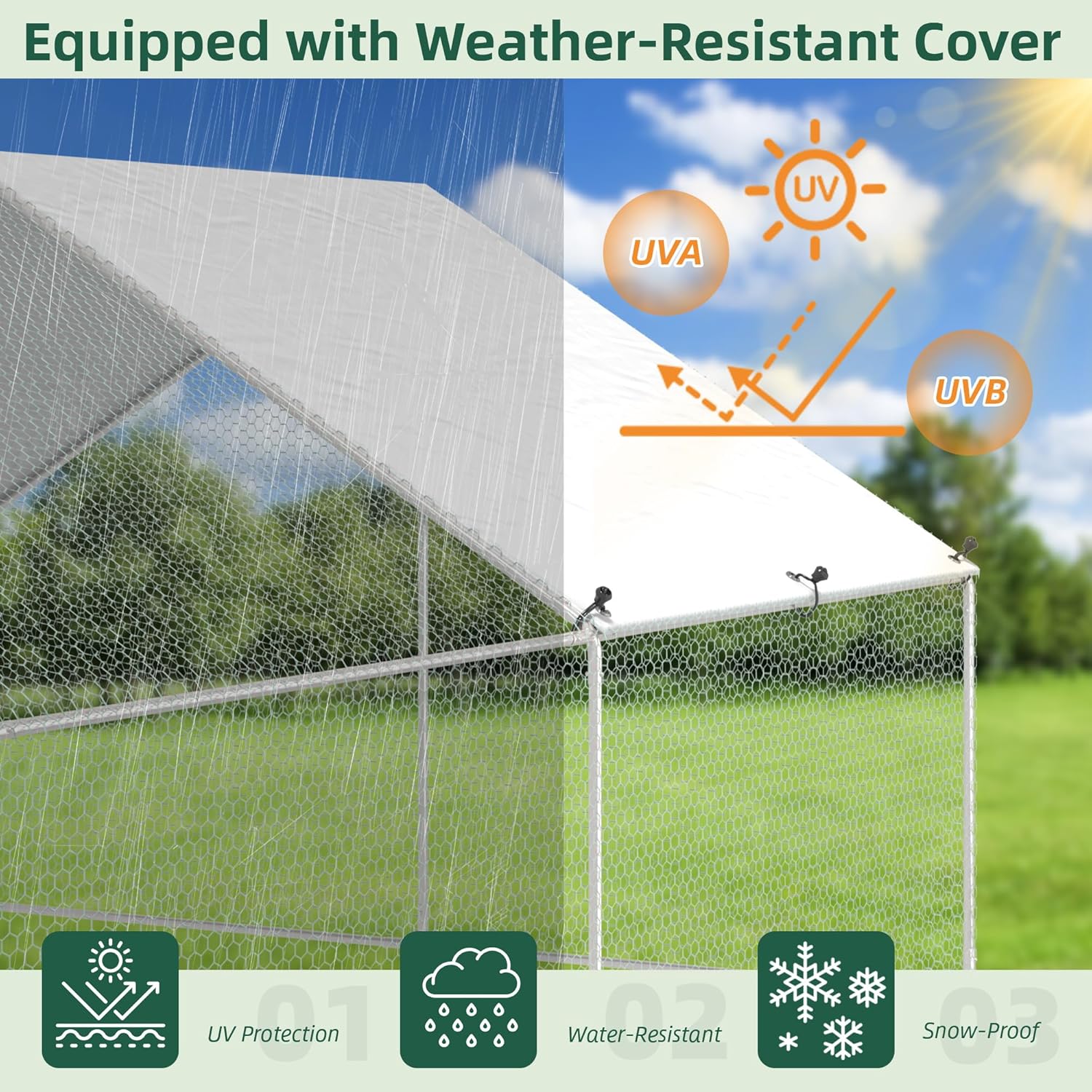 AECOJOY 12028SR-LS02 Chicken-Coops-Rabbit-Hutches - View #3