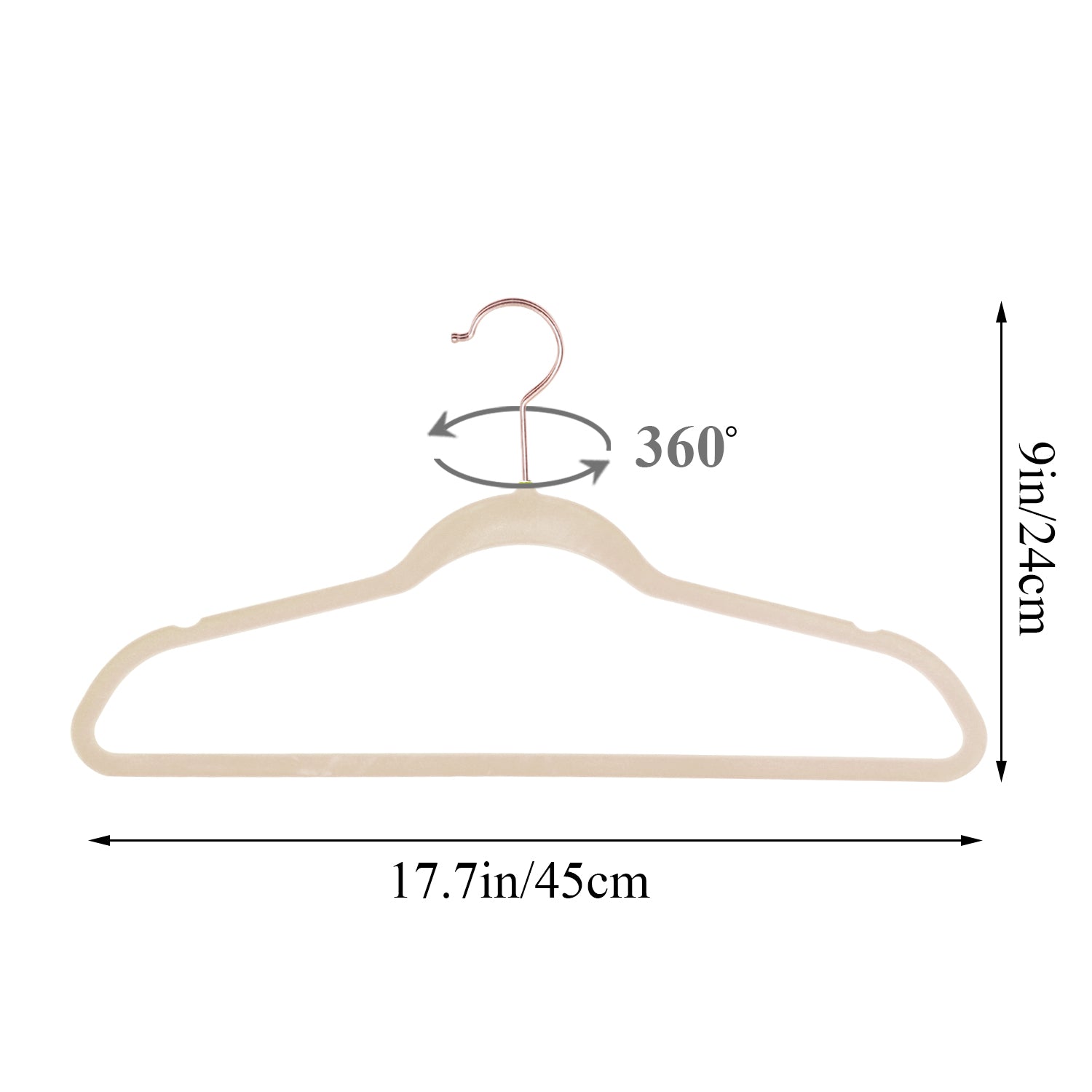 Vecelo LOE-PC-VH-BEIGE-A30 hangers - View #3