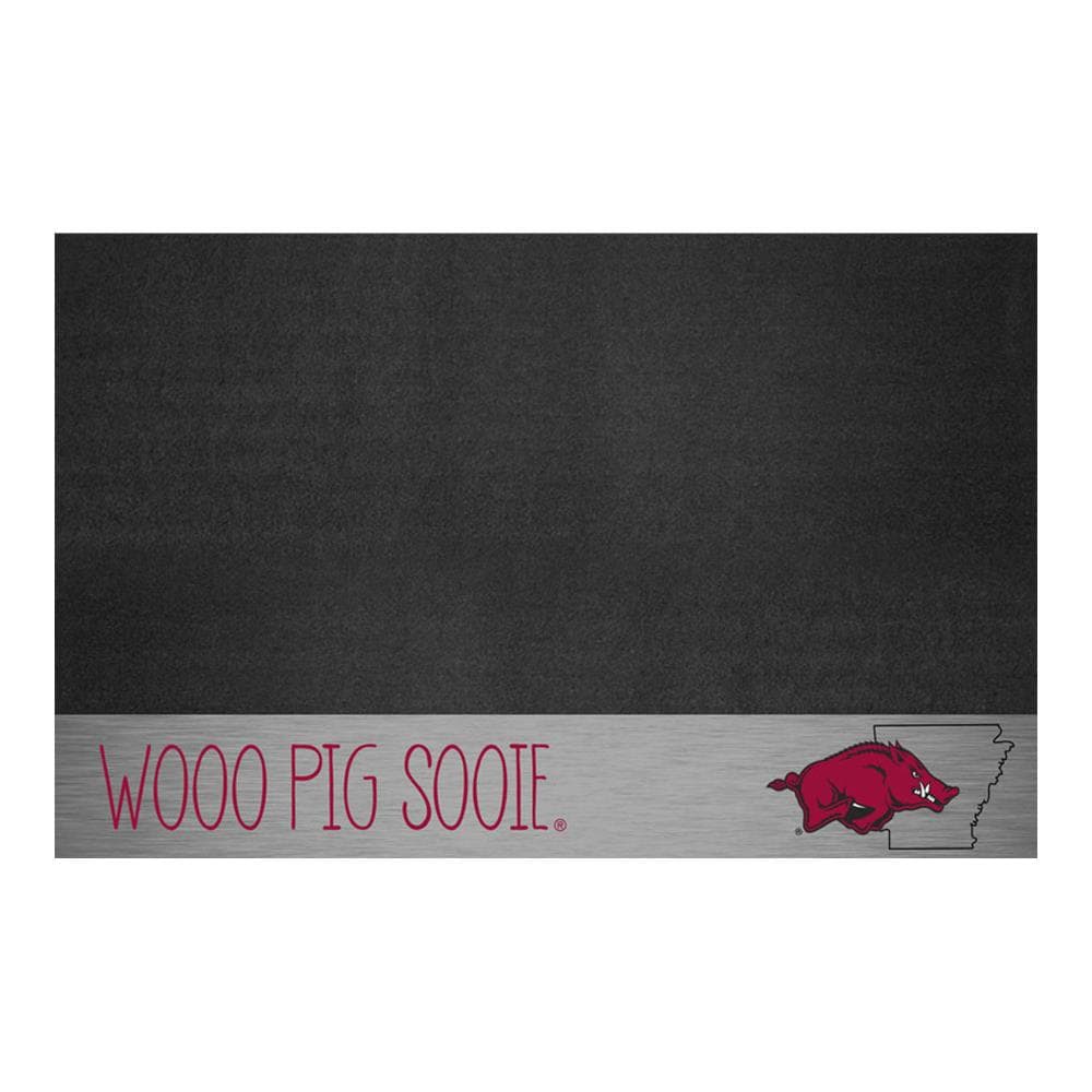 FANMATS 21078 Arkansas Razorbacks Southern Style Grill Mat Black Vinyl Rectangular Grill Mat