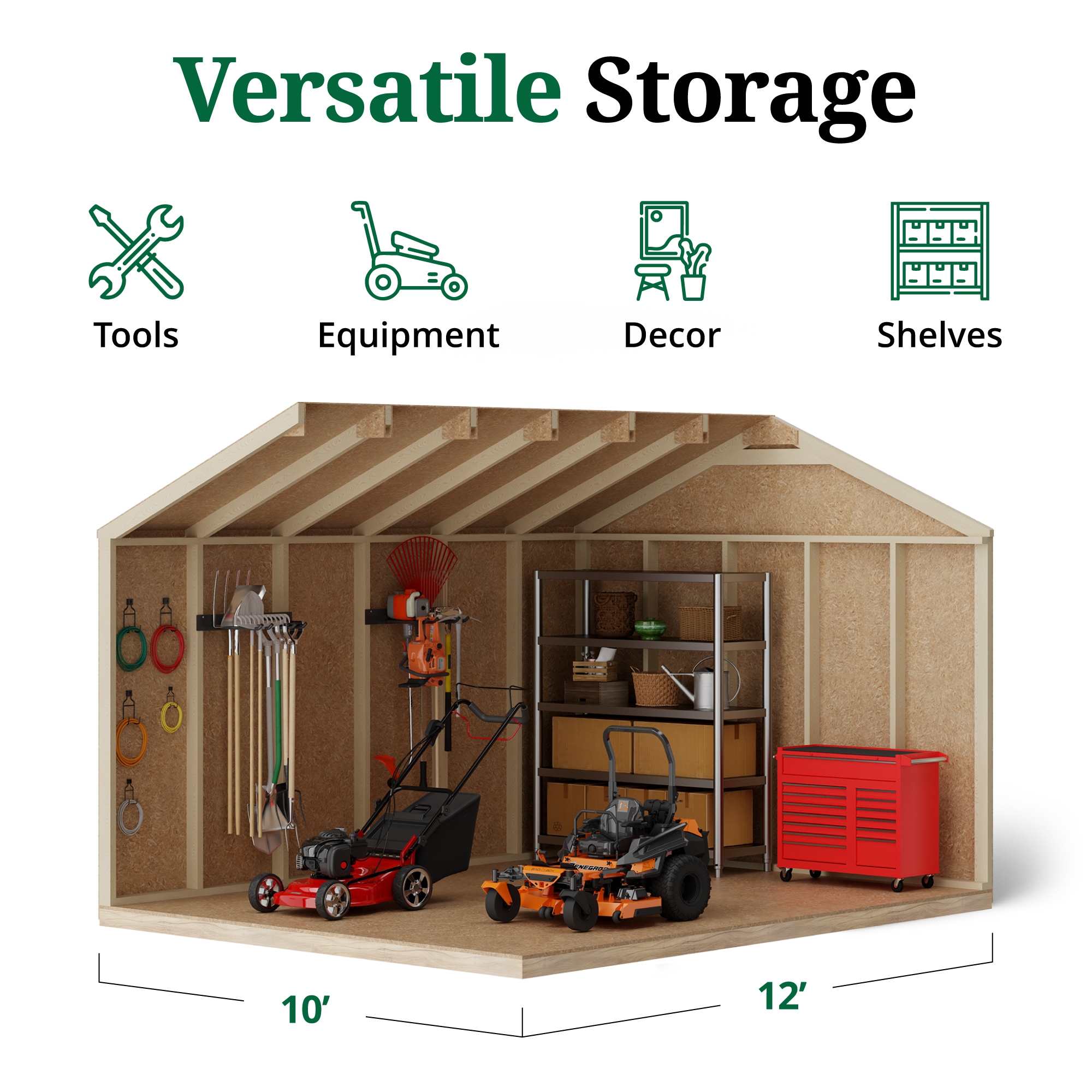 Little Cottage Co 10X12 VWS-PC Wood-Storage-Buildings - View #5