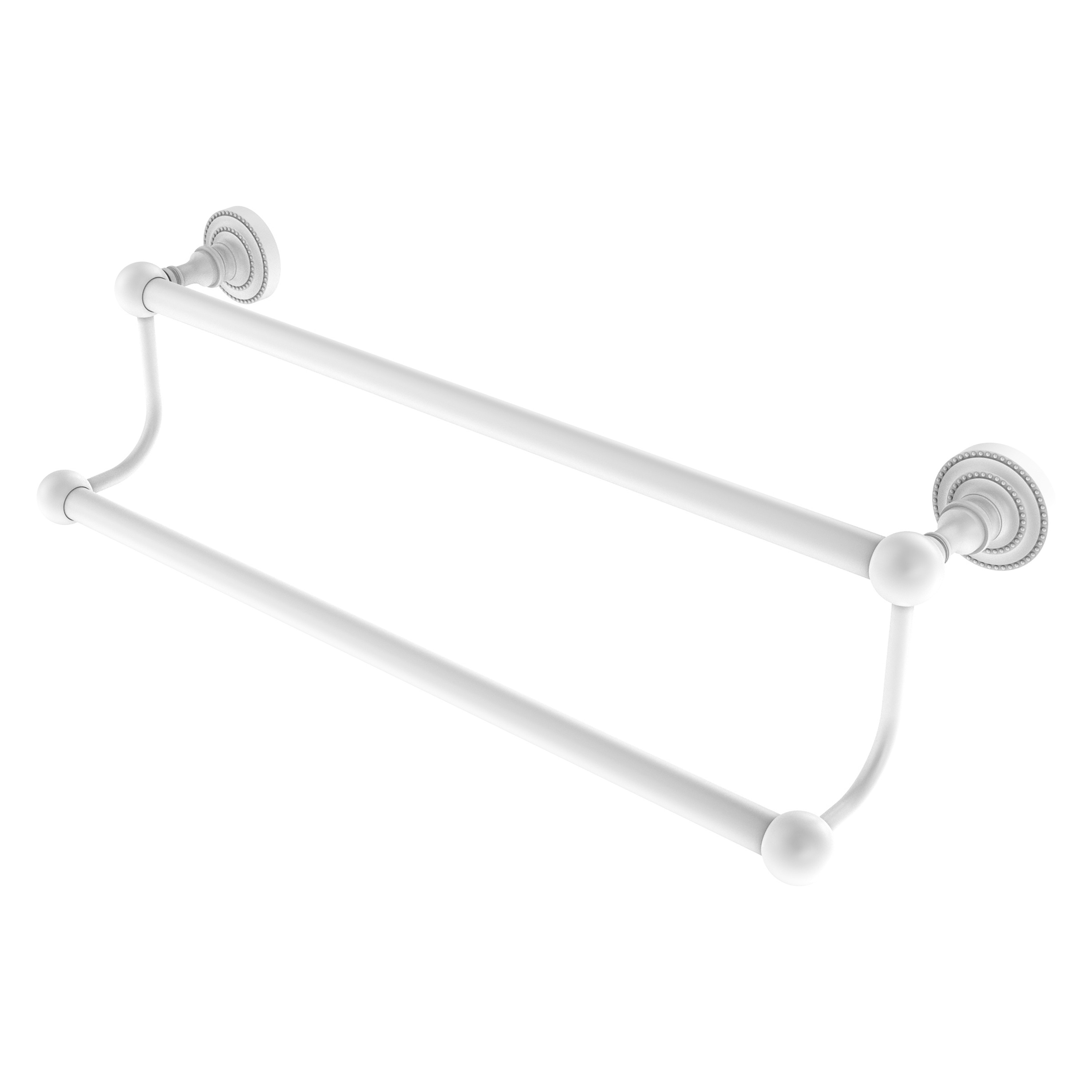 Allied Brass DT-72/36-WHM Dottingham 36-in double Matte White Wall mount Double Towel Bar