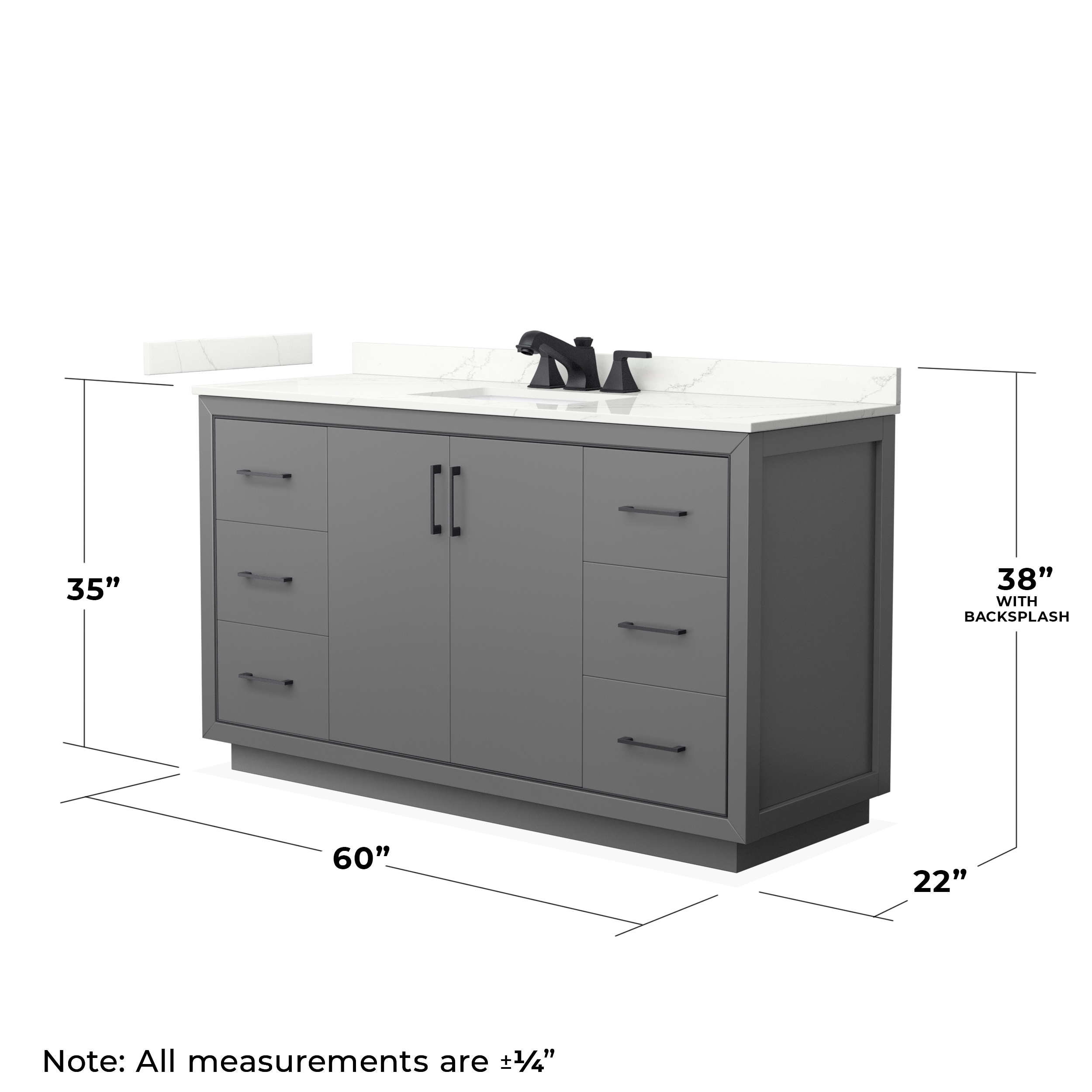 Wyndham Collection WCF111160SGBGTUS3MXX Bath-Vanity-Combo - View #6