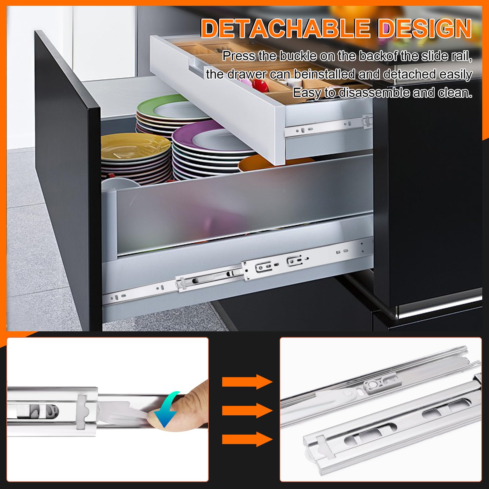 SenQWFa LDC0821C306 Drawer-Slides - View #5