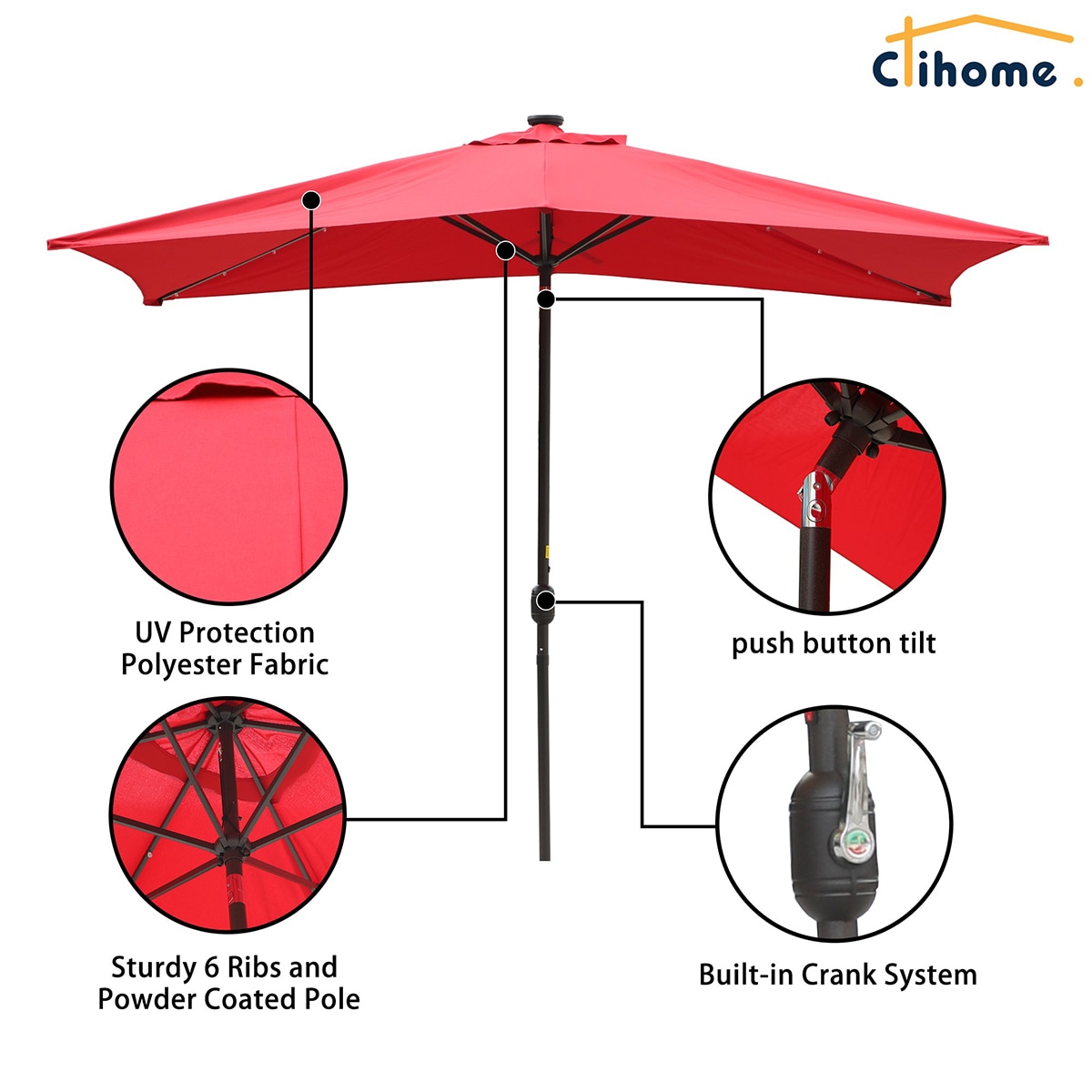 Clihome CLI-21ED37-2-LK Umbrellas-2 - View #7