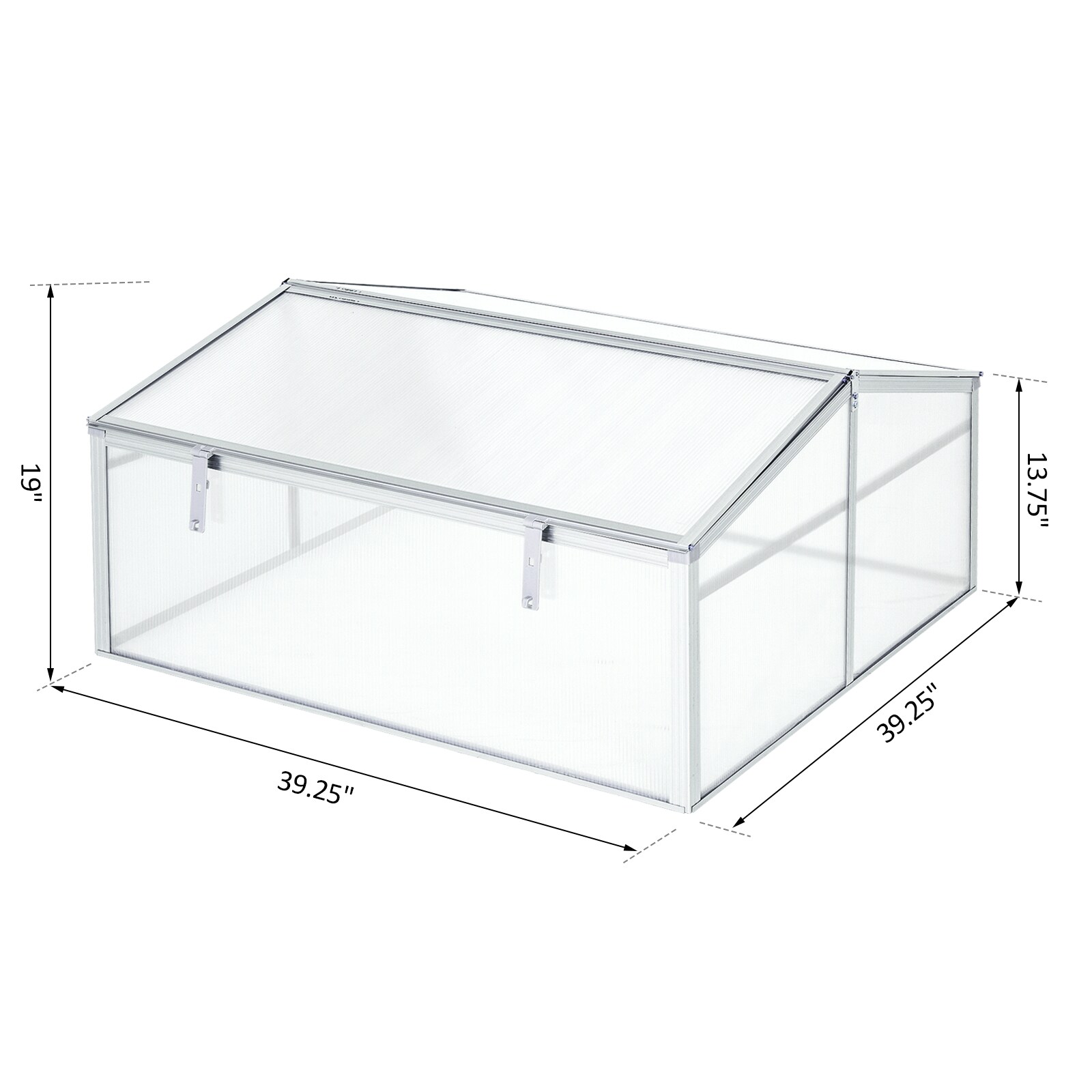 Outsunny 3.28ft L x 3.28ft W x 1.15ft H Clear Greenhouse in the