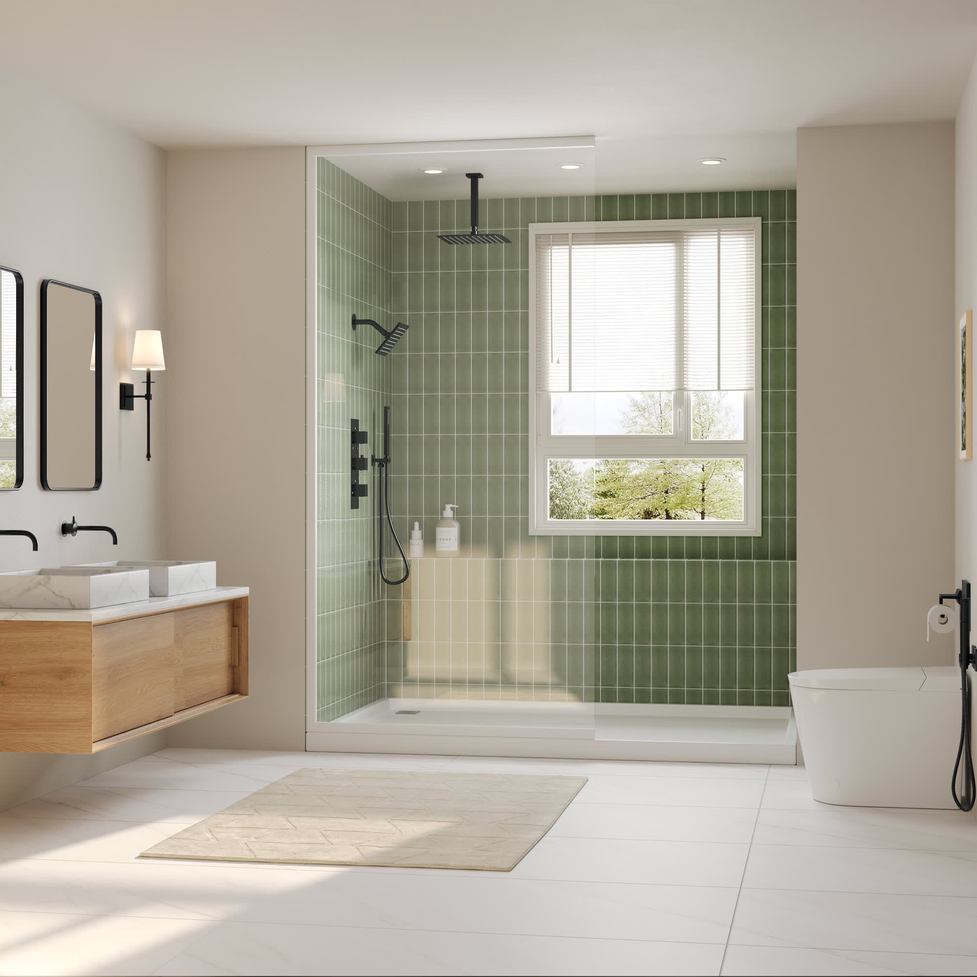 EVERSTEIN SFS1004A-BK12 Showerhead-Bar-Panels - View #2