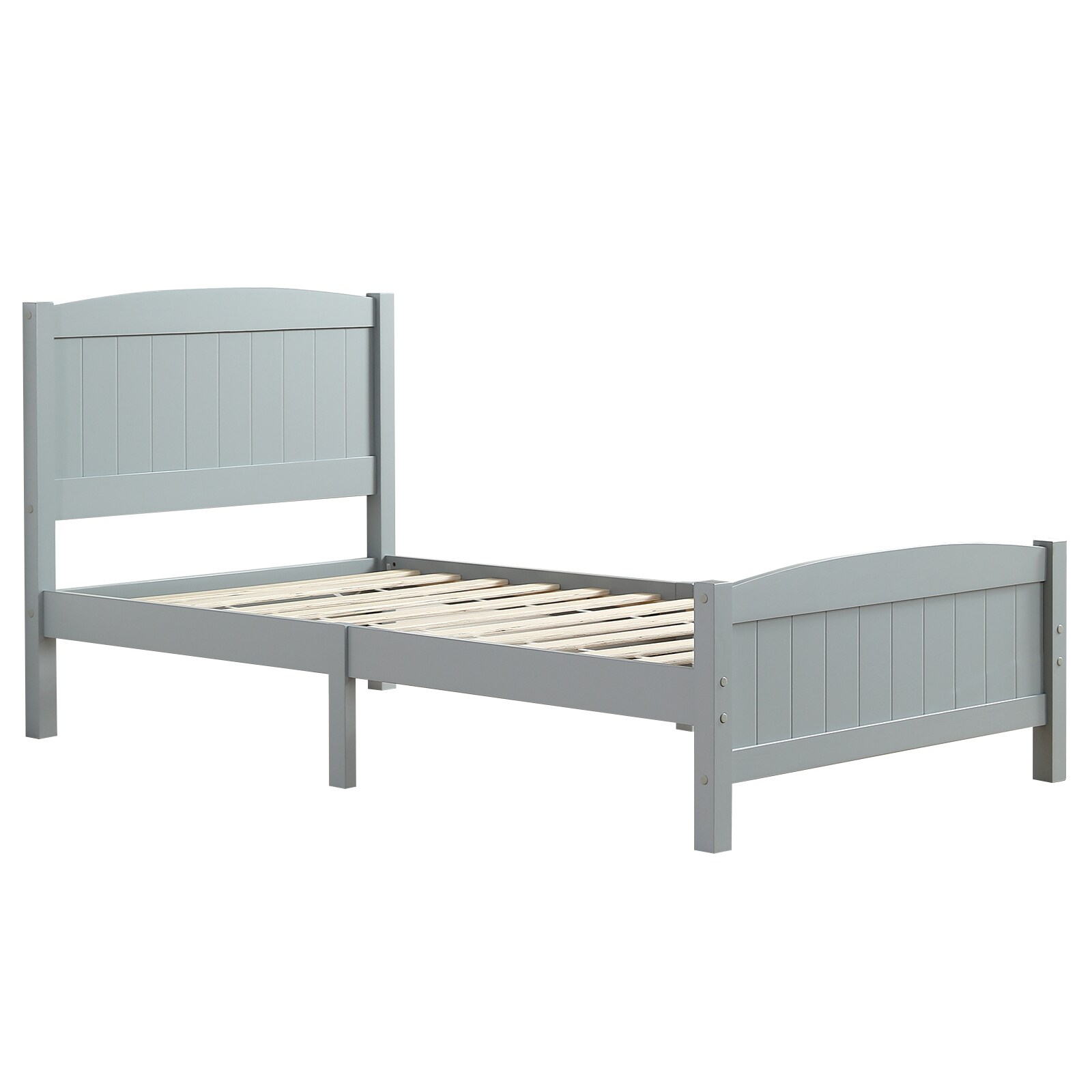 Winado Gray Twin Wood Bed Frame in the Beds department at Lowes.com