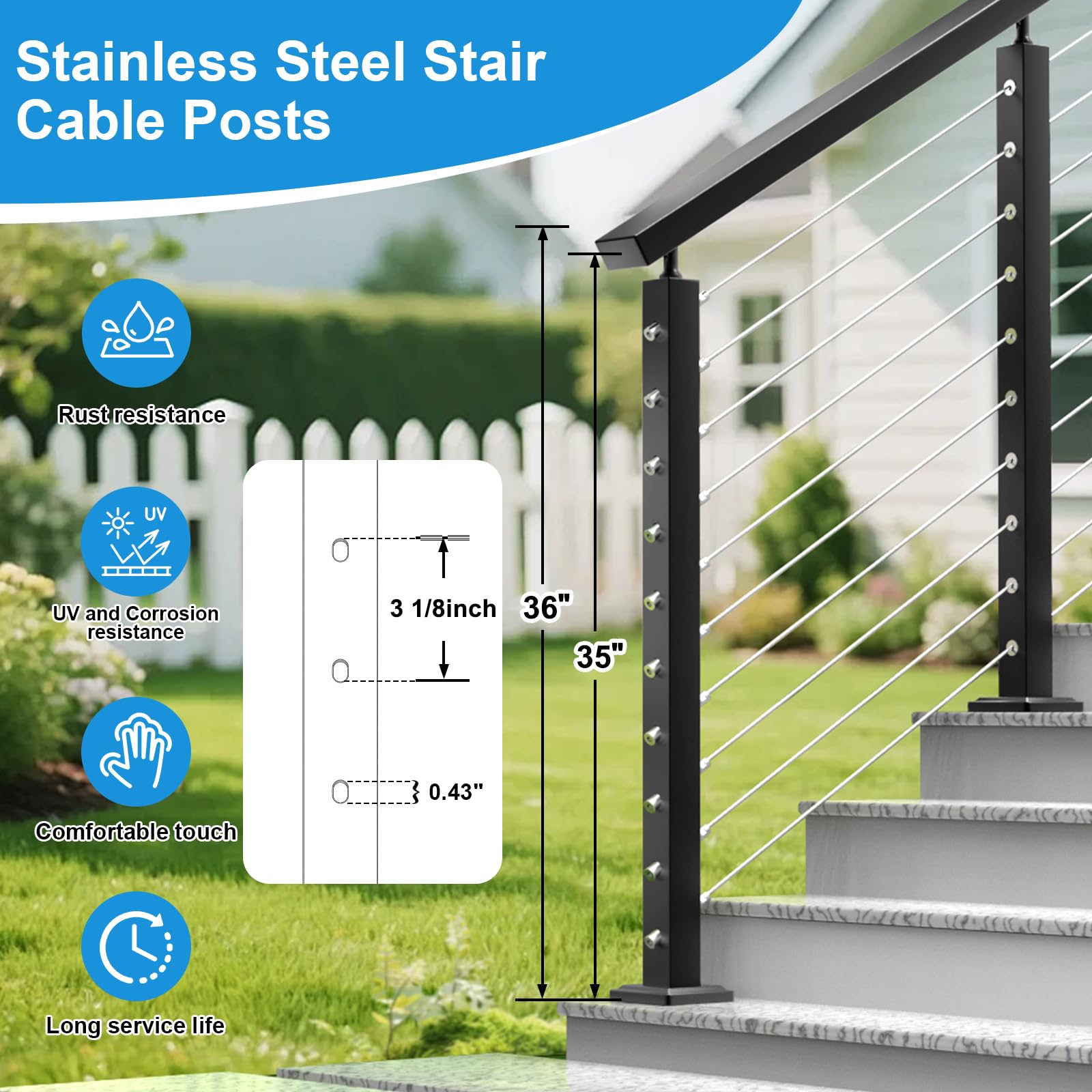 Yichuhaoxi LYI0731Y118 Stair-Railing-Kits - View #3