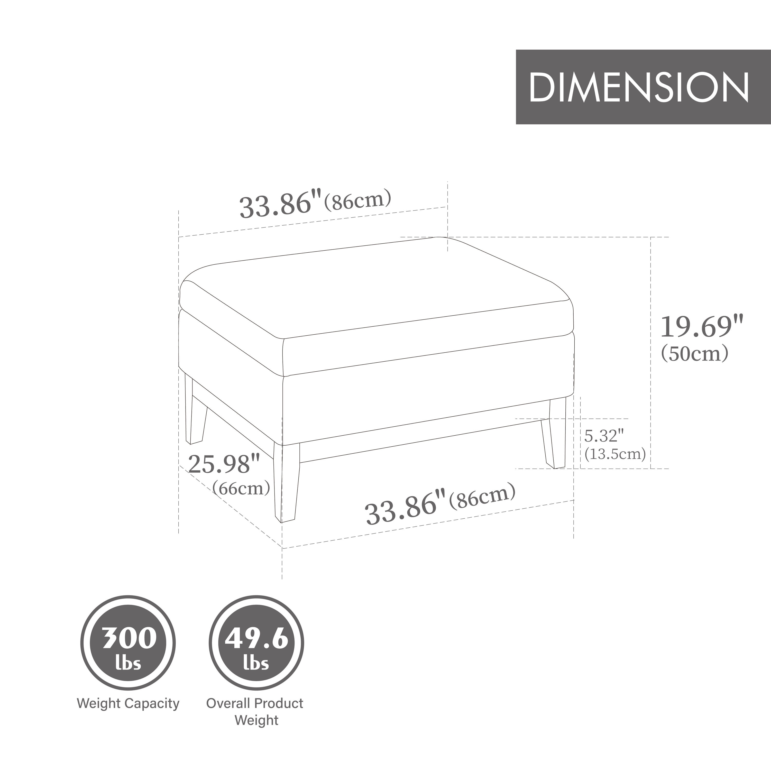 Hrinhom HC-S4119-BLACK Indoor-Ottomans - View #6