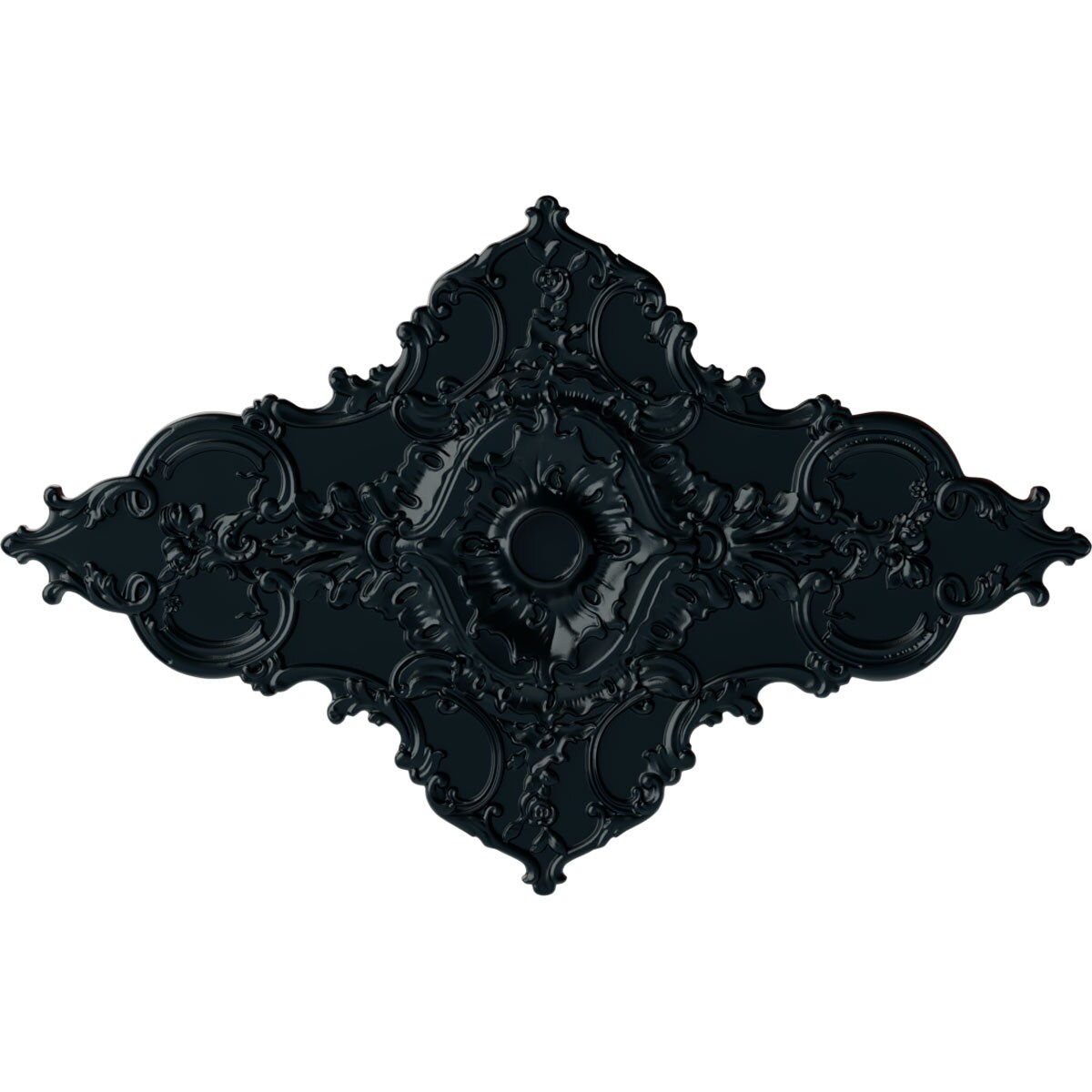 Ekena Millwork CM70X43MLNSF Melchor Diamond 67.25-in W x 43.325-in L Painted Night Shade Polyurethane Whole Ceiling Medallion
