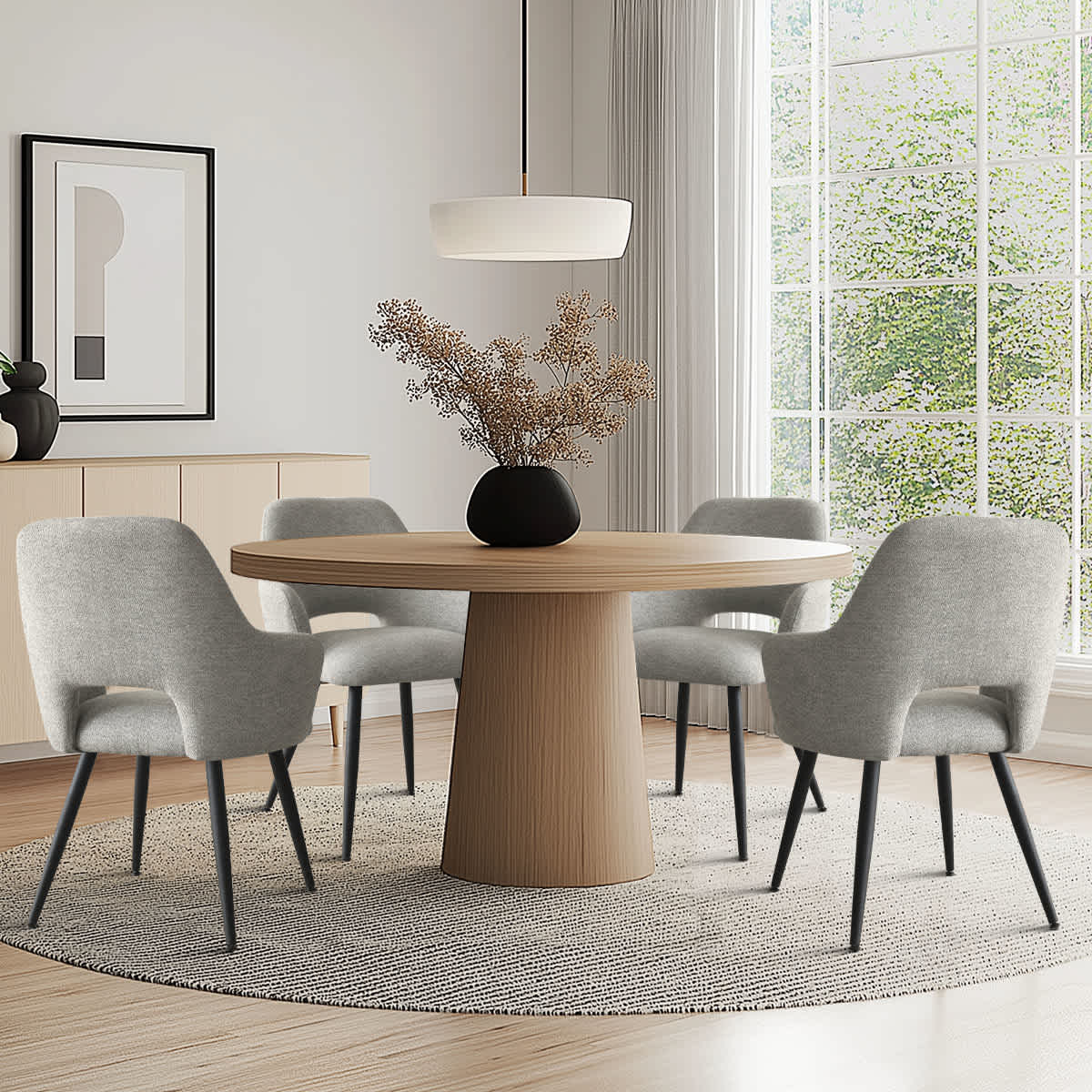 Maison Boucle EDWIN-AC-LIGHTGREY4 Dining-Chairs - View #3
