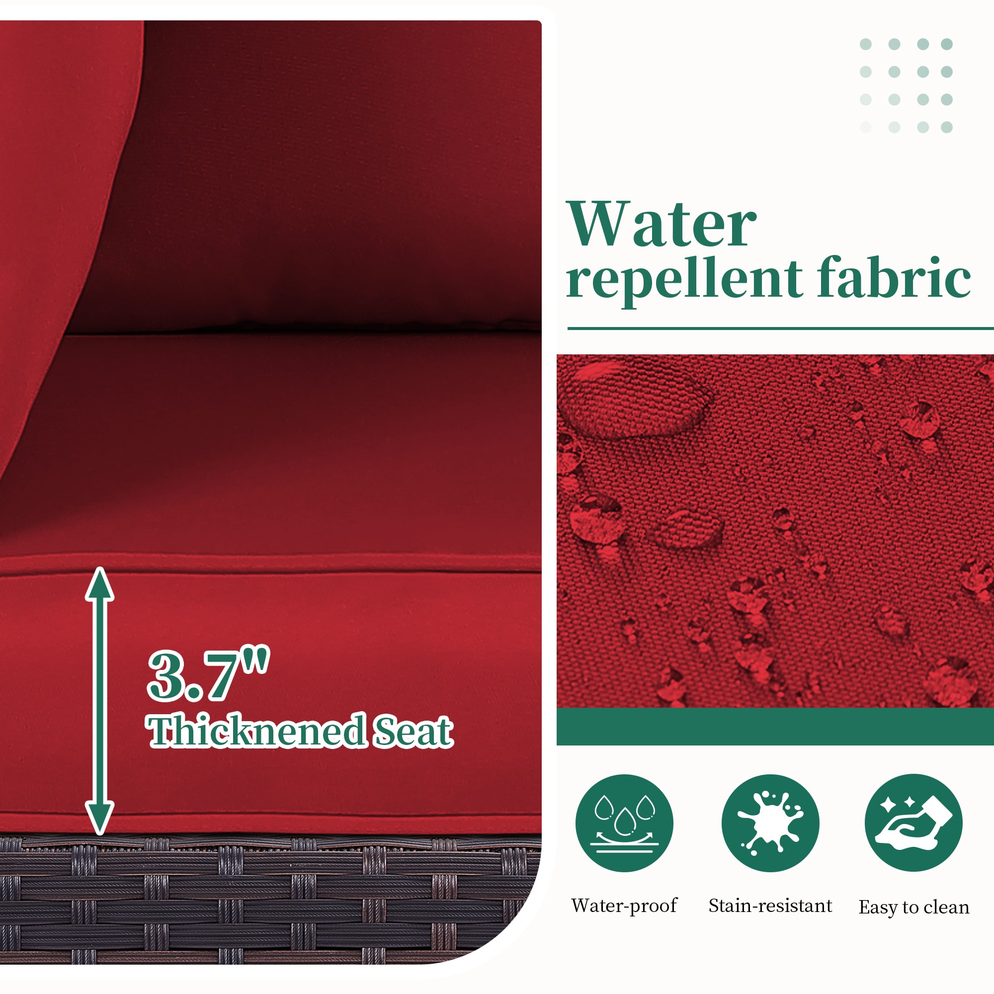 UPHA TBSF-AB43BR-RED Patio-Conversation-Sets - View #5
