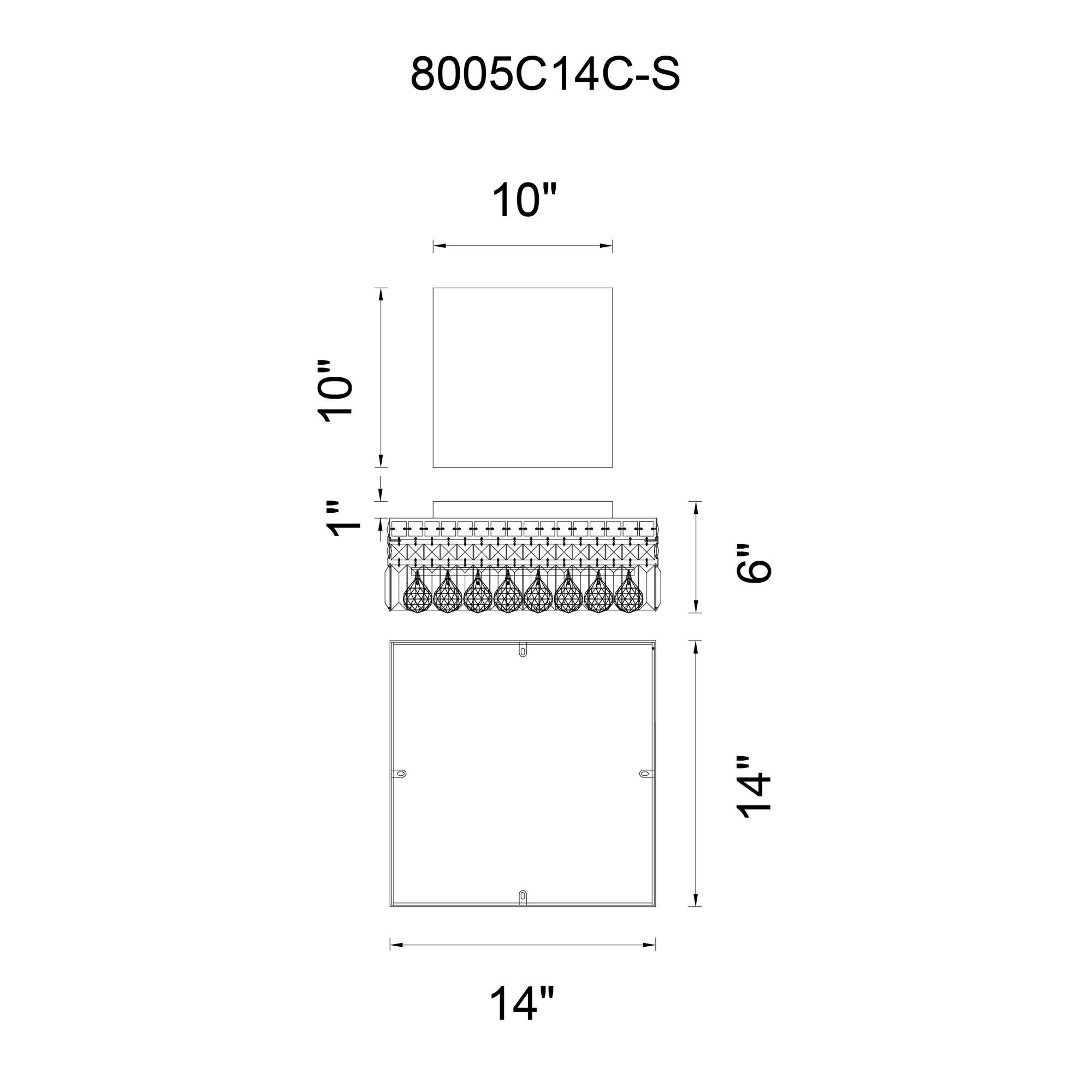 CWI Lighting 8005C14C-S flushmounts - View #6
