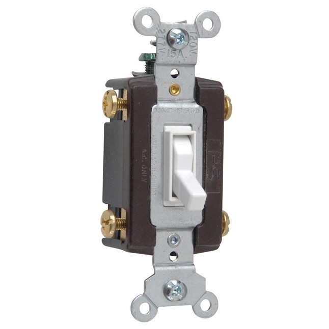 Pass & Seymour White RESIDENTIAL Toggle Wall Light Switch 3-Way 15A Bulk 663-WGU 