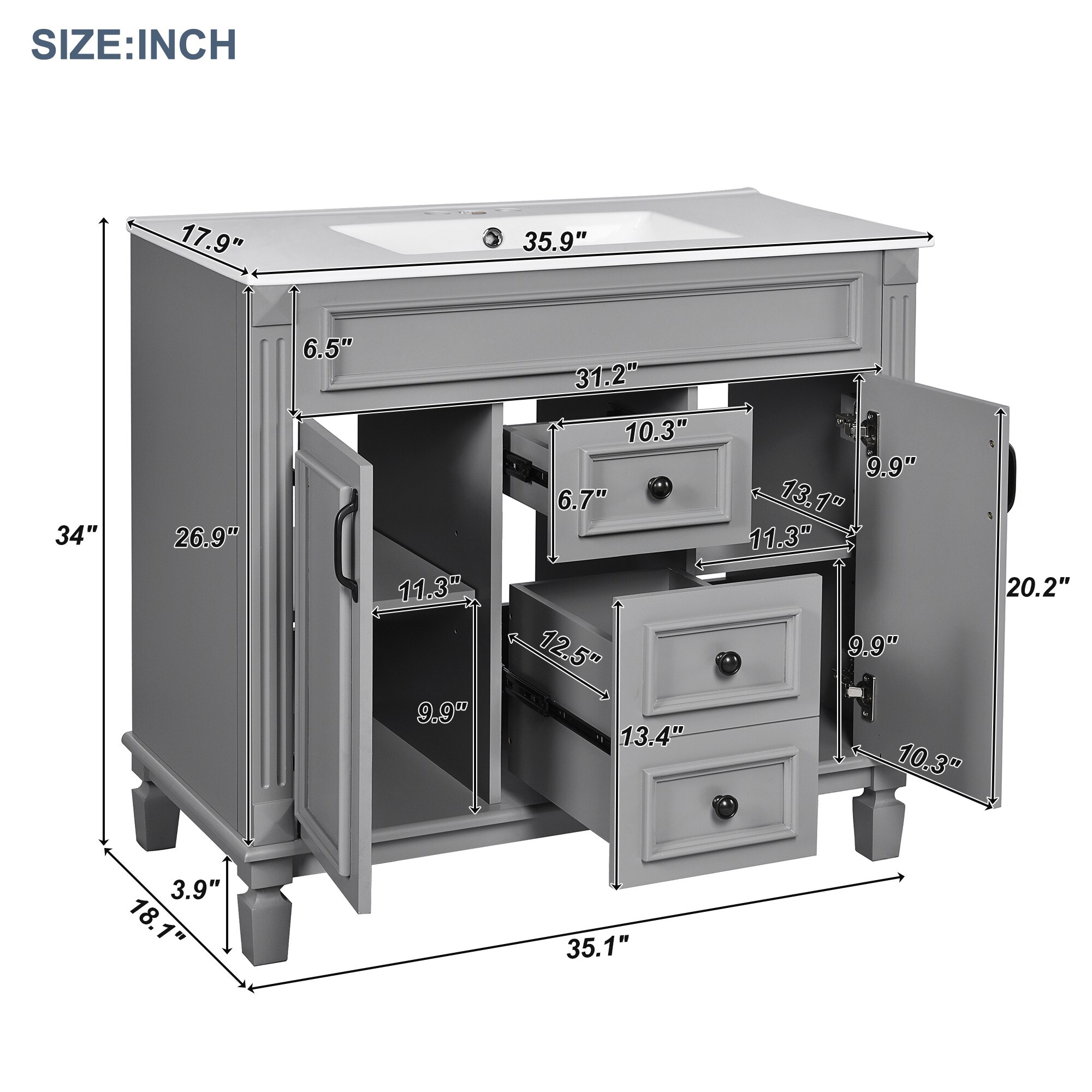 Dexmalle D710P230231E Bath-Vanity-Combo - View #6