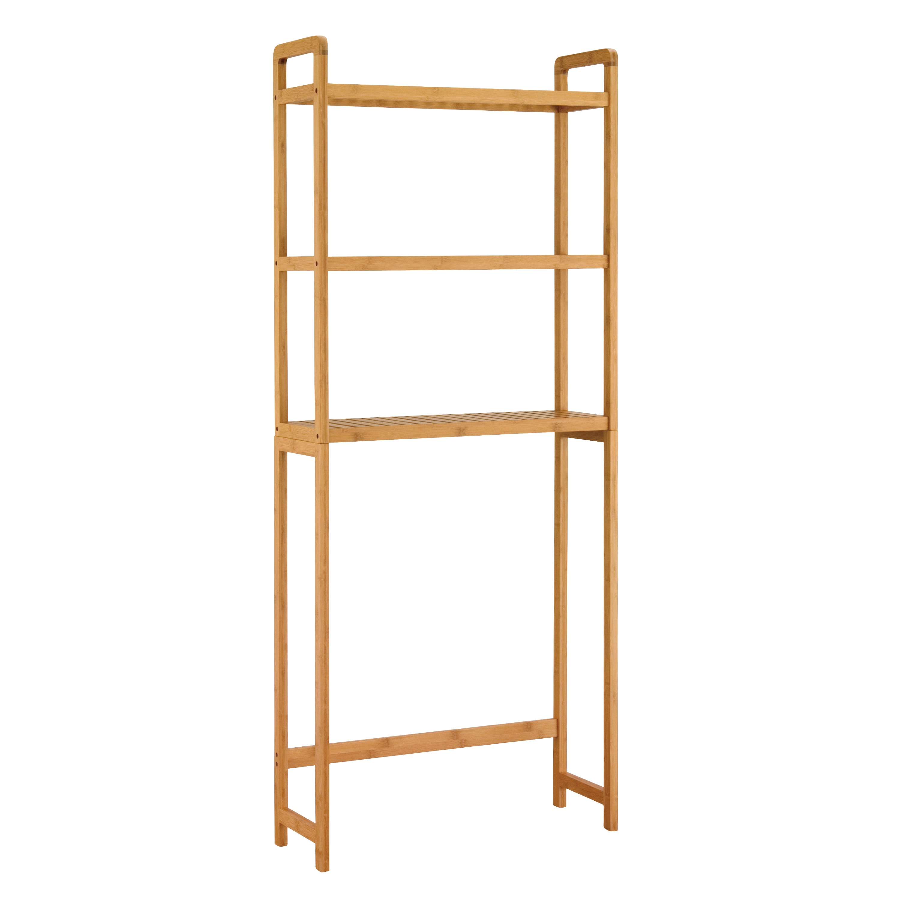 Brown Bamboo 3-Tier Over-the-Toilet Space Saver