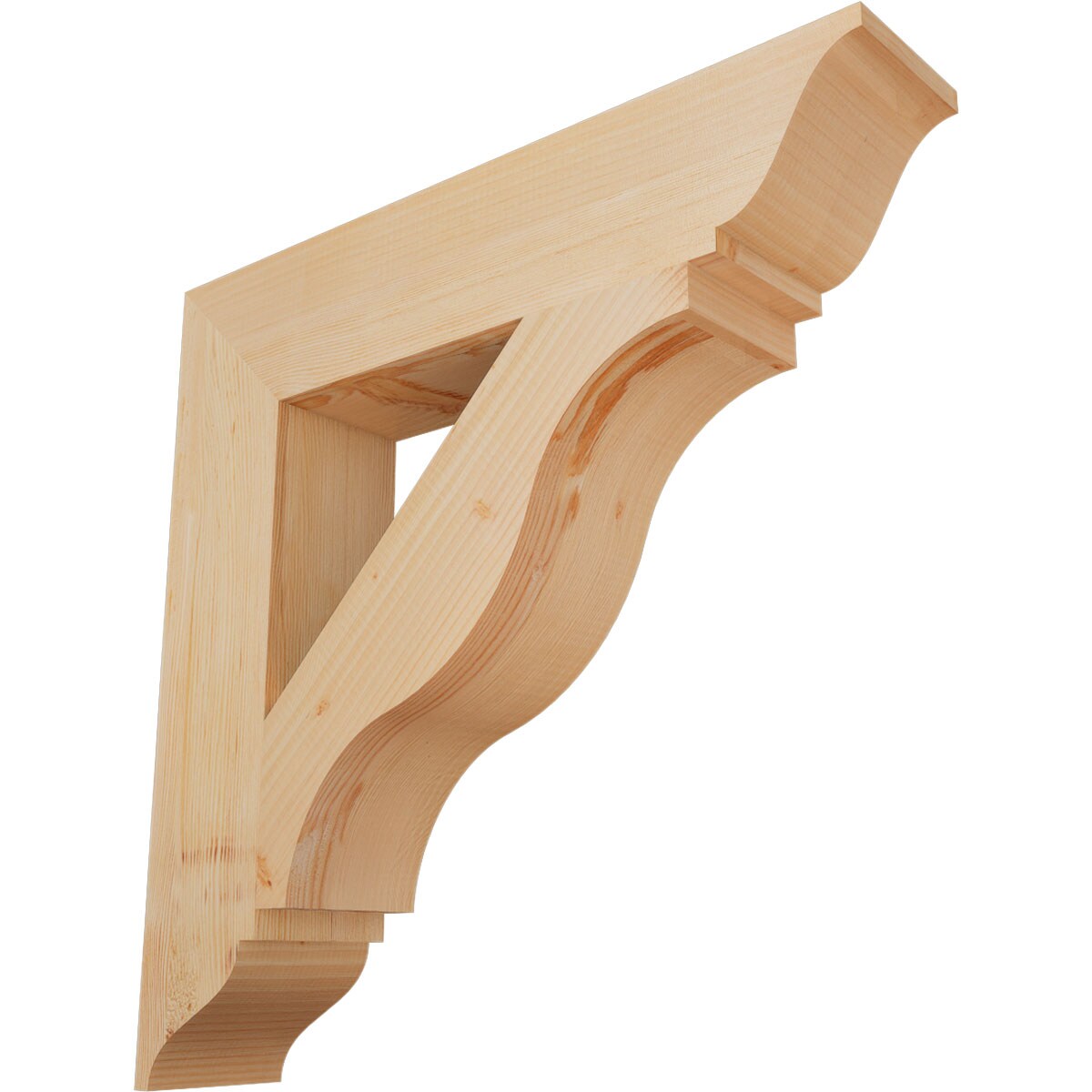 Ekena Millwork BKT06X30X30FST01SDF Funston traditional smooth 5-1/2-in x 30-in x 30-in Douglas fir Brown Wood Standard bracket