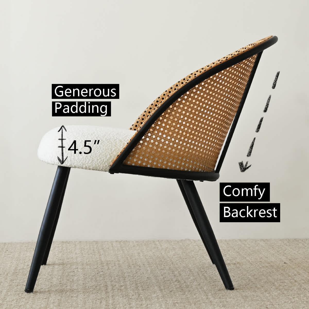 Maison Boucle JULES-ACT-CHAIR-2 Dining-Chairs - View #5