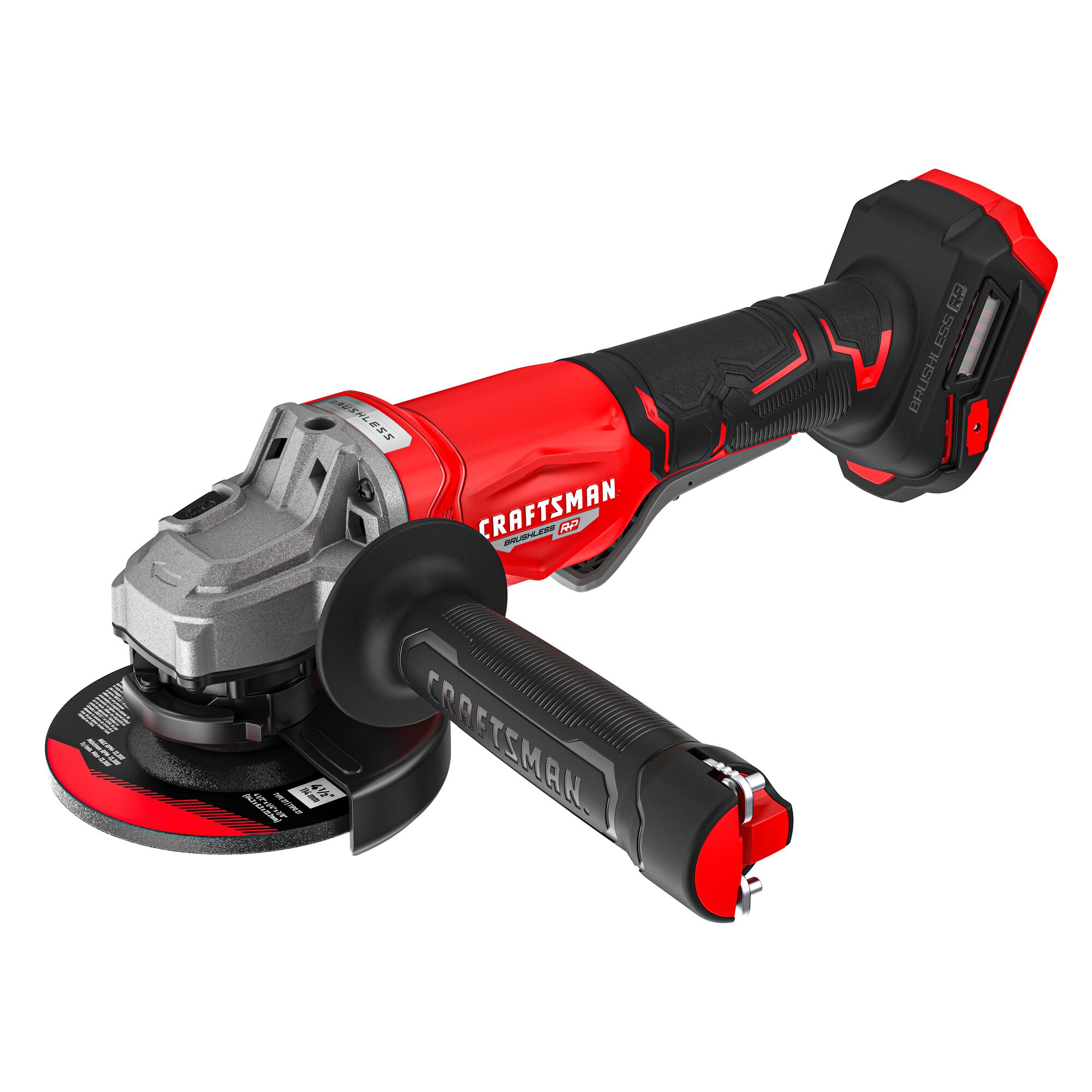 CRAFTSMAN 4.5-in 20-volt max 3-Amp Paddle Switch Brushless Cordless Angle grinder #CMCG452B