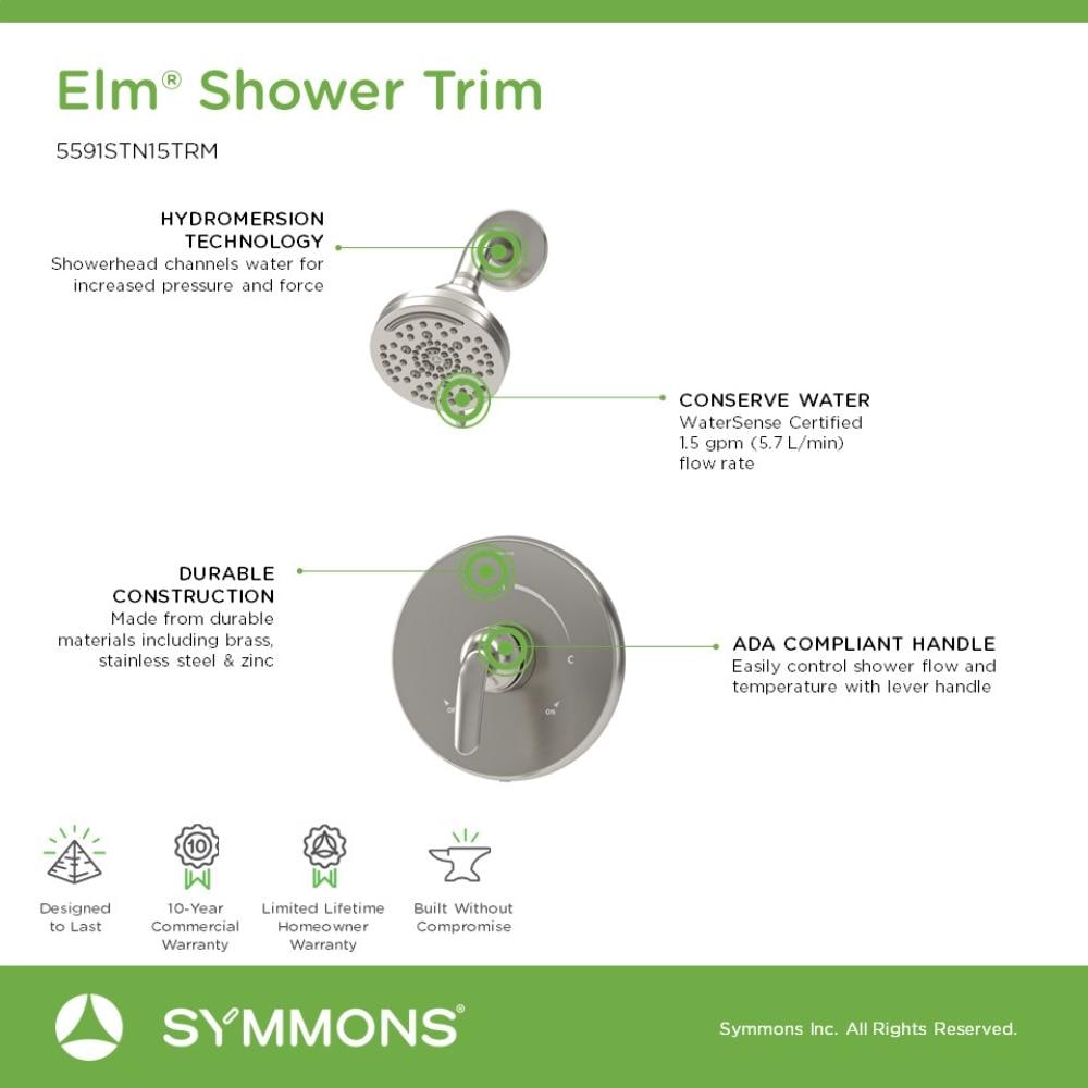 Symmons 5591STN15TRM Tub-Shower-Faucets - View #3