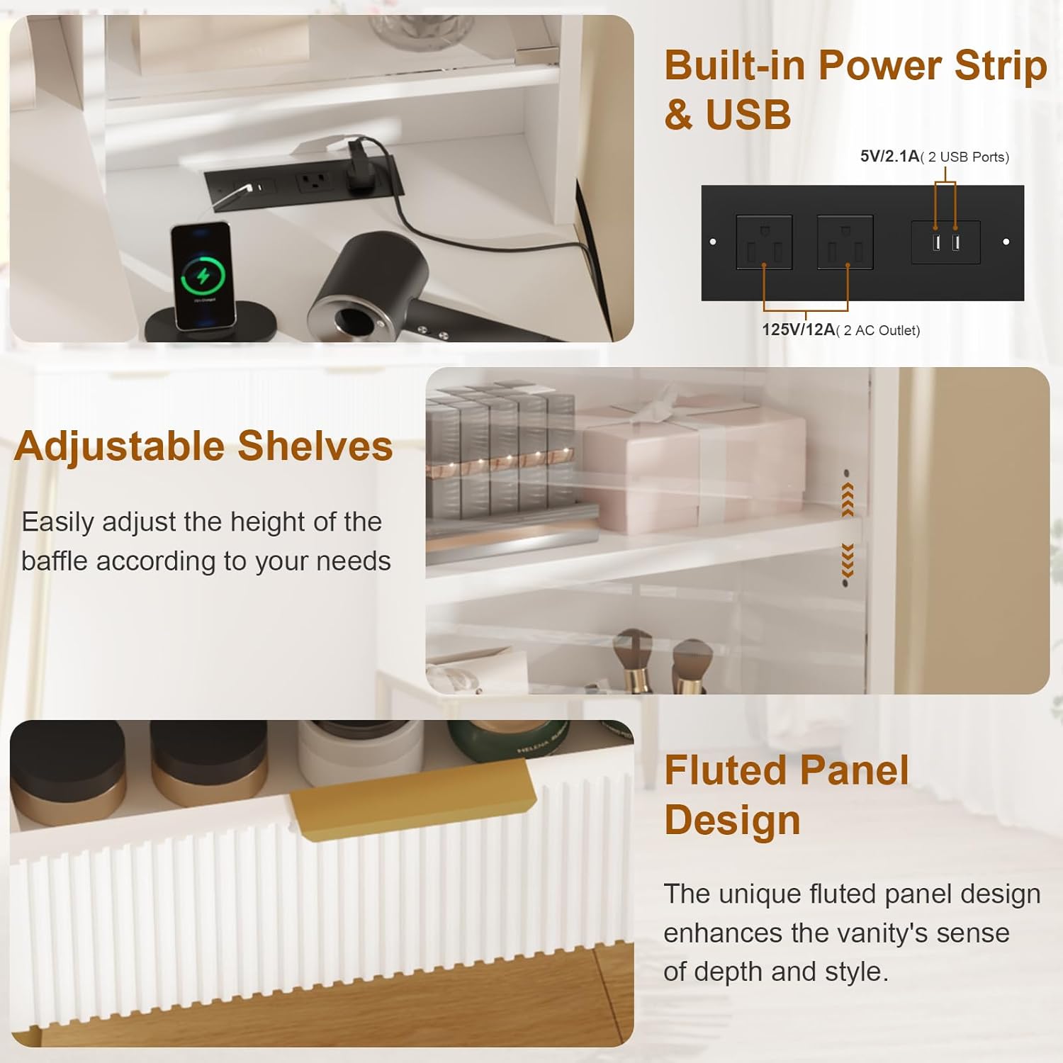 Qeetex LSNL017 Bedroom-Vanities - View #5