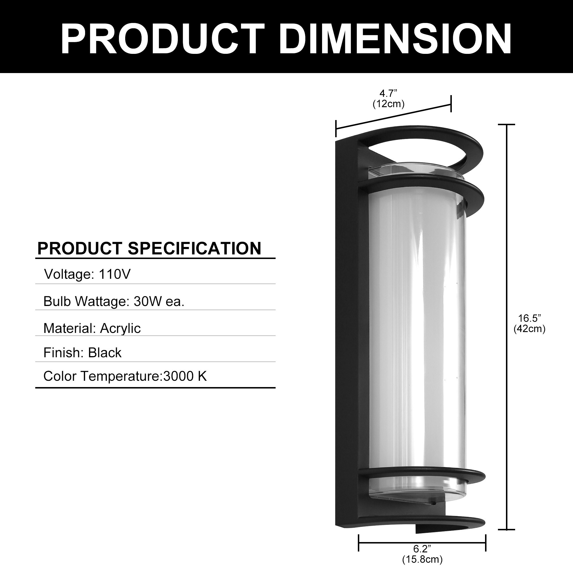 DORESshop LSC-WL110 Outdoor-Wall-Lighting - View #3